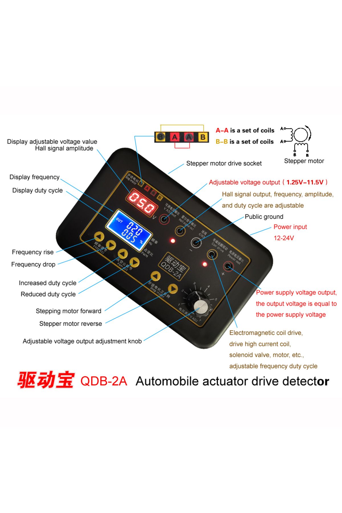 Choice-Upgrade QDB-2A 3A Automobile Ignition Coil Tester Car Idle Stepping Motor Solenoid Valve Injector... 2