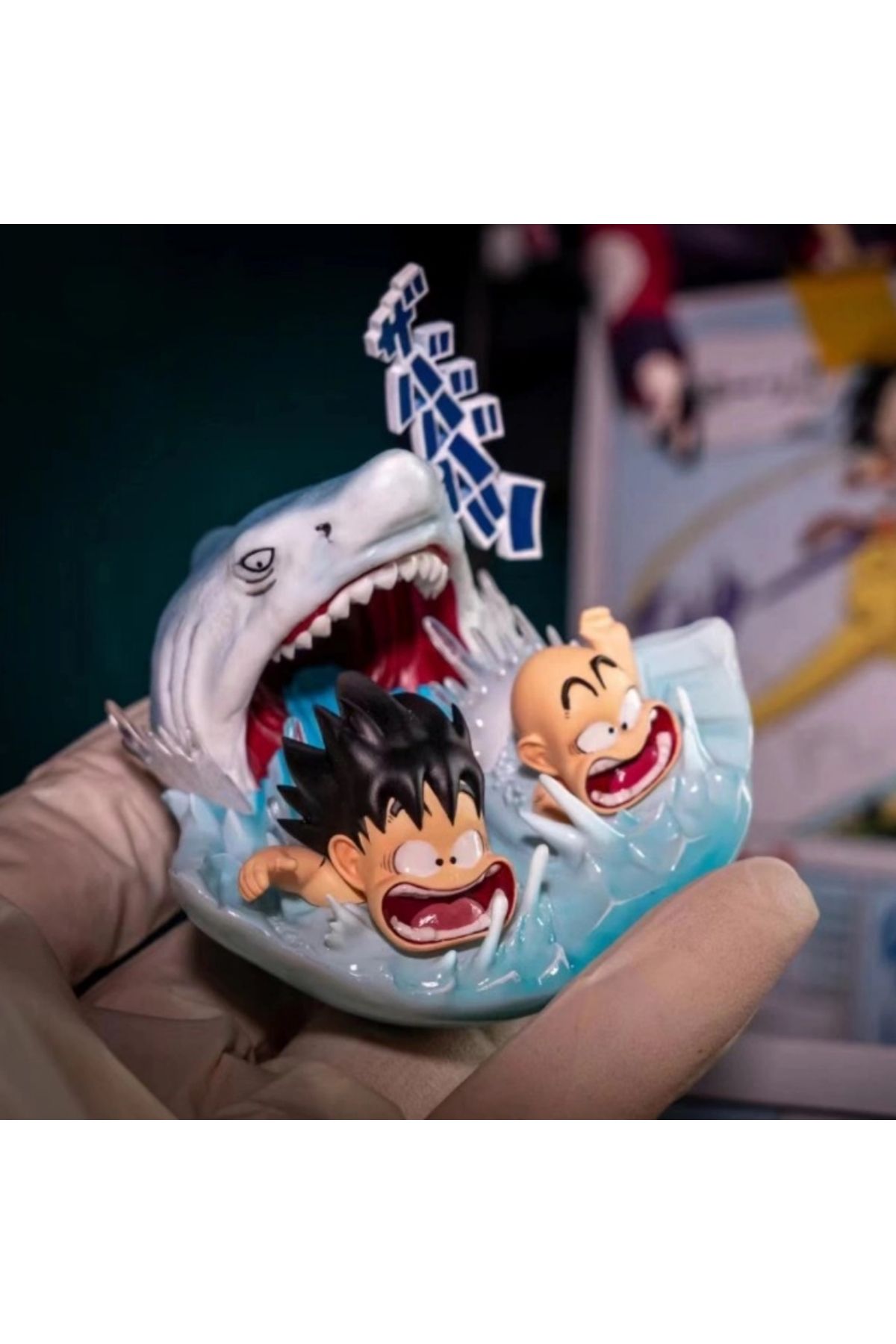 Choice-6.5cm/2.6 Anime Dragon Ball Figure Goku Krillin Shark Attack Water Escape Scene Action Figure Sta... 7