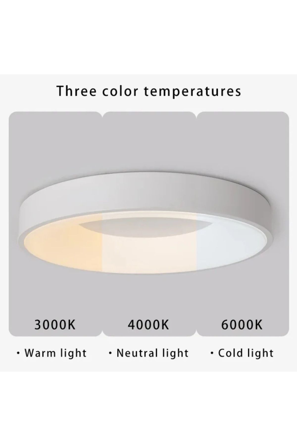 Choice-LED Nordic Ceiling Light Circular Wood Grain Macaron Lamp Modern Bedroom Study Balcony Children's... 3