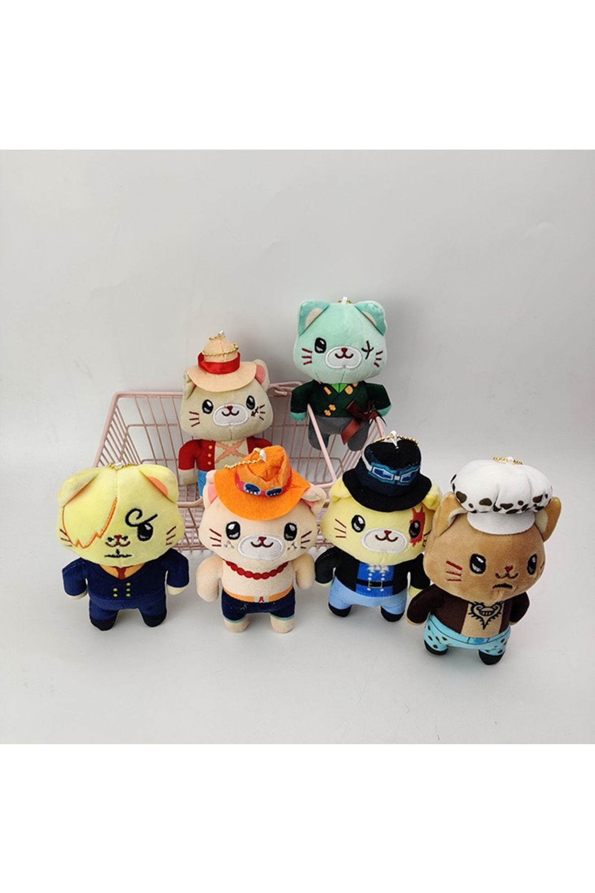 Choice 6pcs/set Stuffed One Piece Cotton Pendant With Cat Patch