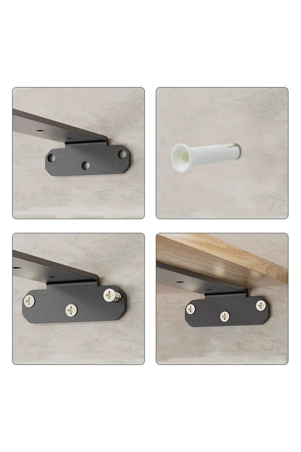 Choice Heavy Duty Floating Brackets,Hidden Shelves Hardware, Cast Iron