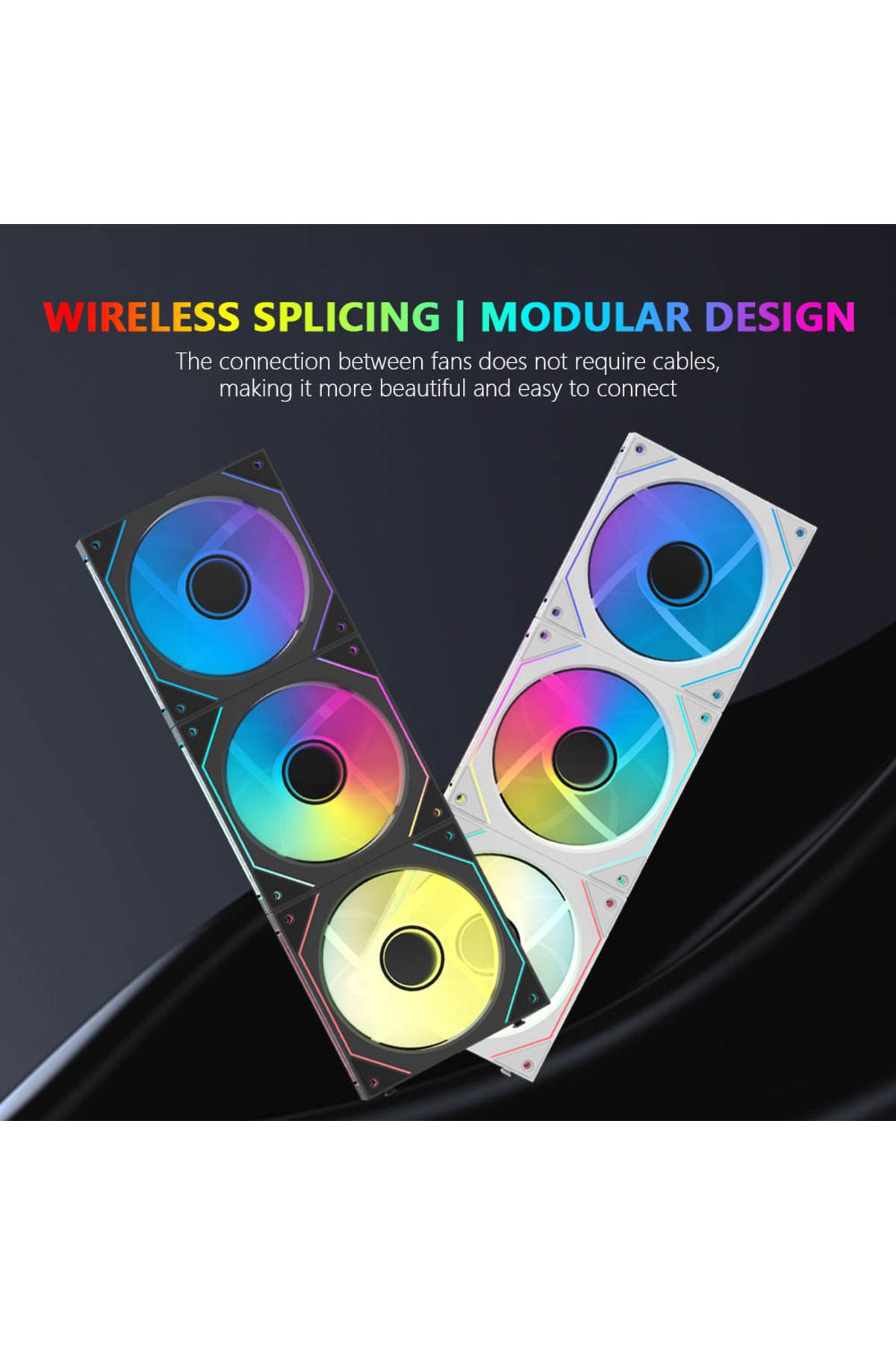 Choice-JUMPEAK MX120 240mm Modular Wireless Splicing PC 120mm Case Cooling Fan ARGB Infinite Mirror Effe... 6