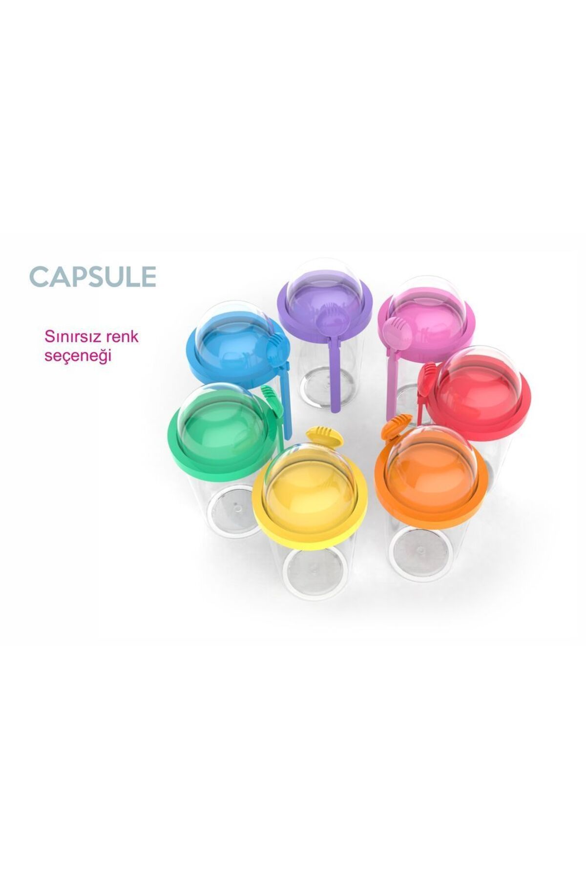 POPPARD-Turquoise Capsule 450 ml 100 ml Snack Container 3