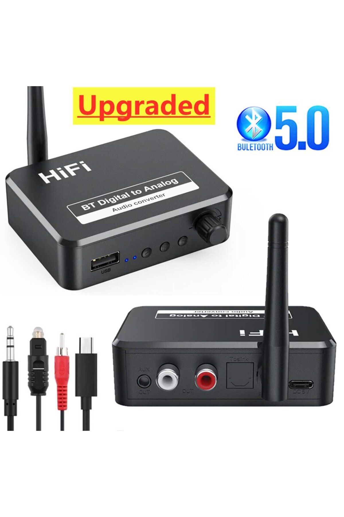 Choice-Digital to Analog Audio Dac Converter Adapter Digital Spdif Optical Toslink to 3.5mm 3.5 Aux Jack... 2