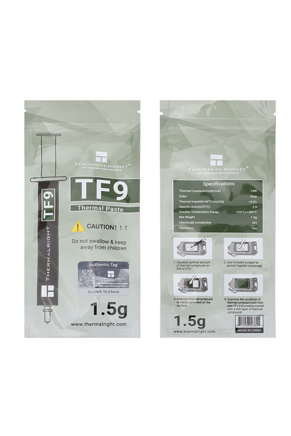 Choice-Thermalright TF9 Thermal Grease 1.5/2.9g 14W/M.K CPU GPU Cooling Computer Notebook Graphics card ... 4