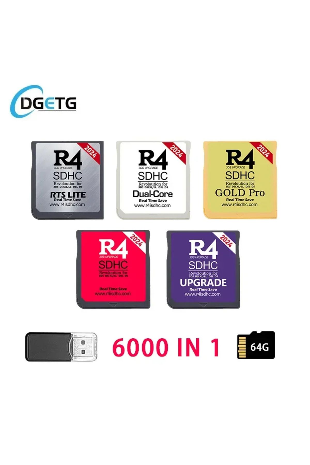 Choice-2024 R4 SDHC Adapter Flash Card 6000 in 1 Fits 3DS DSL XL/LL Secure Digital Memory Card Game Card... 8