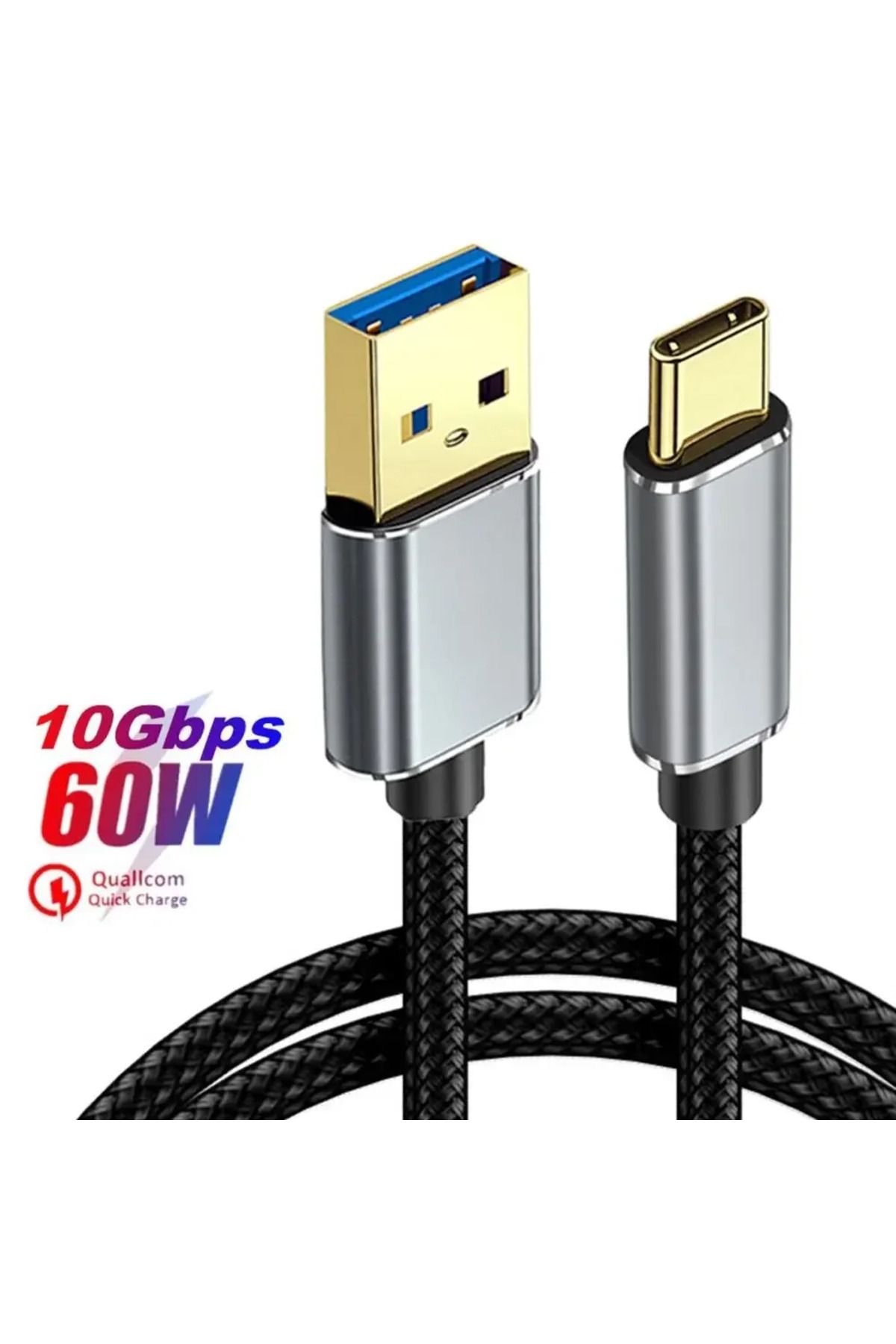 Choice-USB 3.2 10Gbps Gen2 Type-C Fast Charging Cable USB C Data Transfer SSD Cord 3A PD 60W QC 3.0 Car ... 2