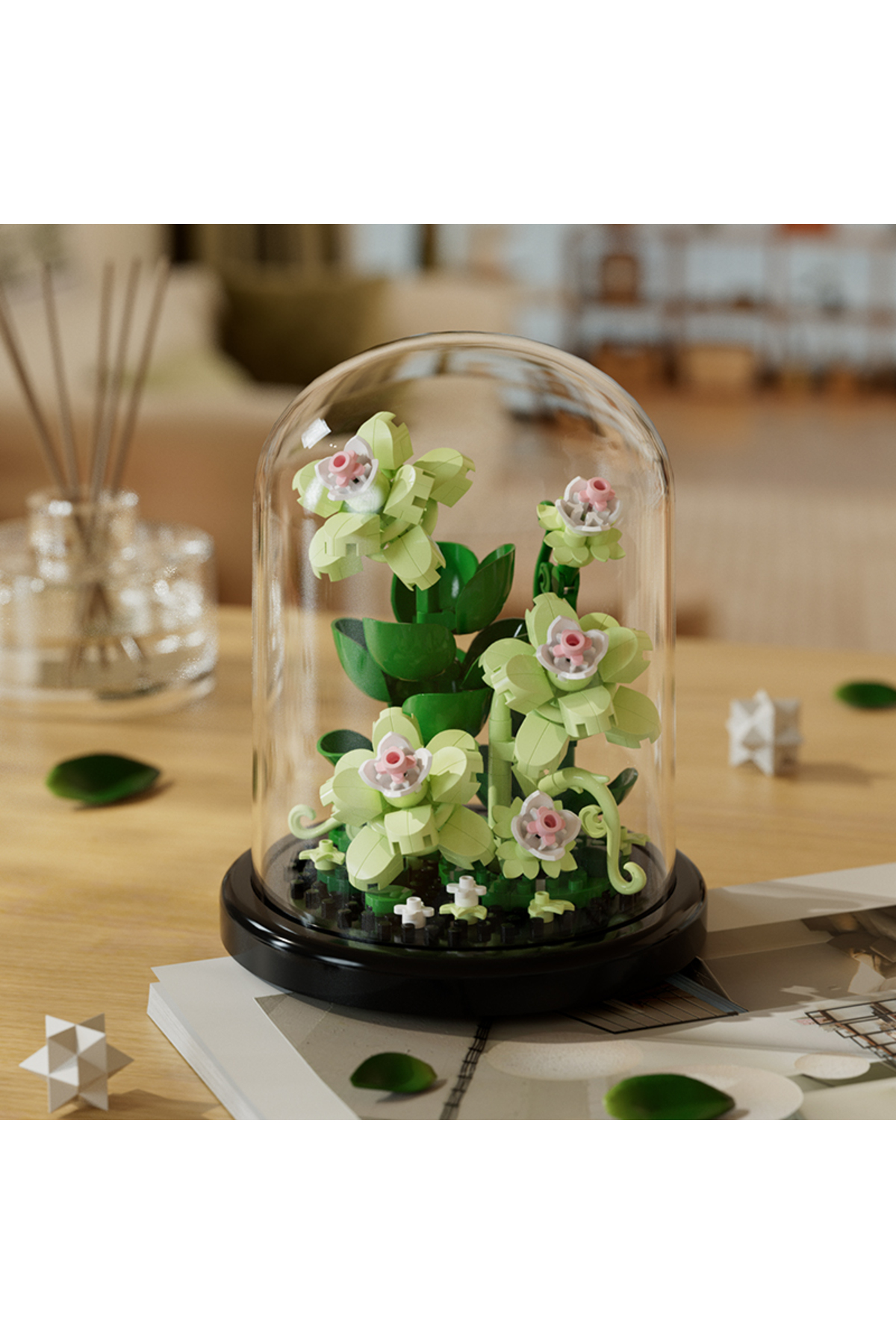 دسته‌گل ۲۳۵ تکه بلوک ساختمانی میکروپارتیکل دست‌ساز، اسباب‌بازی پازل کودکان دست‌ساز DIY آفتابگردان