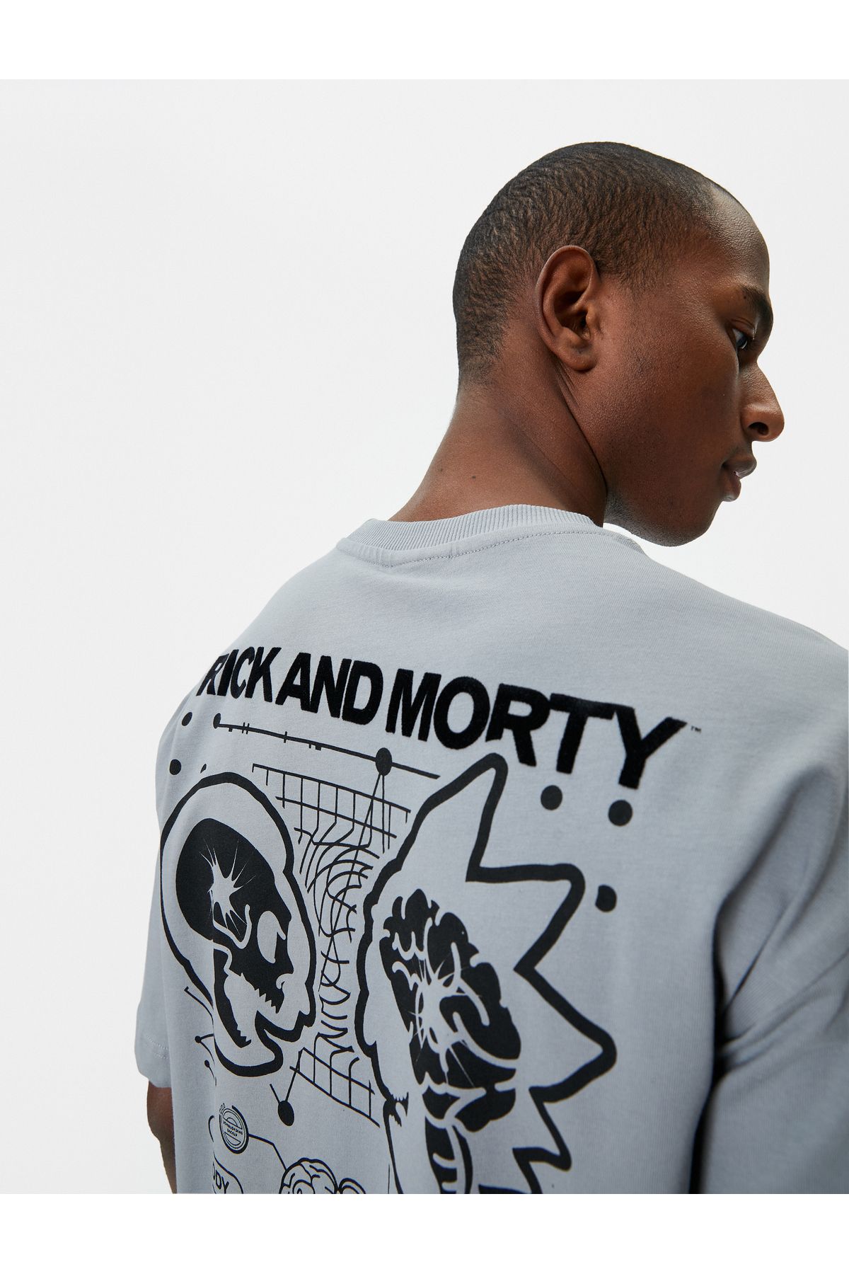 Koton Lizenziertes Bedrucktes Übergroßes T-shirt Von Rick And Morty für Herren - S