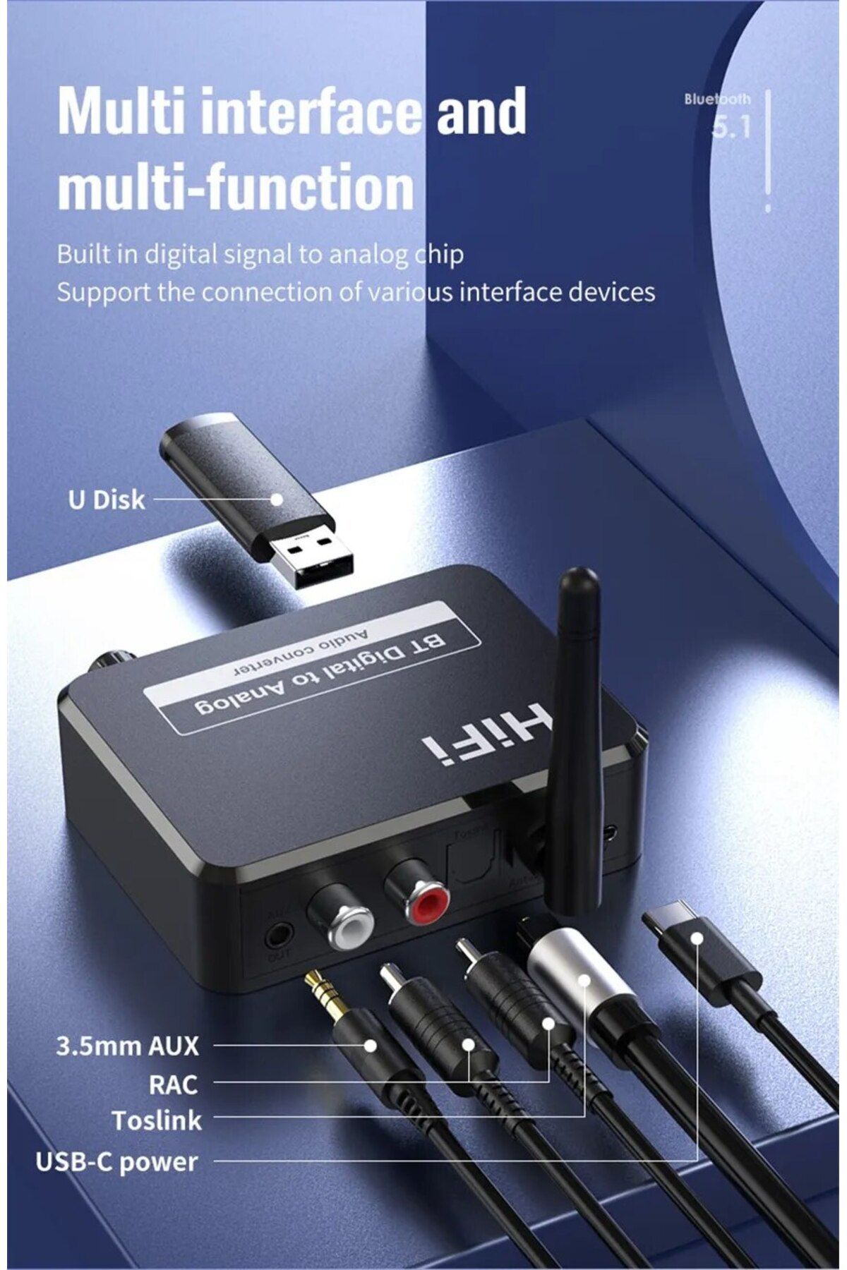 Choice-Digital to Analog Audio Dac Converter Adapter Digital Spdif Optical Toslink to 3.5mm 3.5 Aux Jack... 3