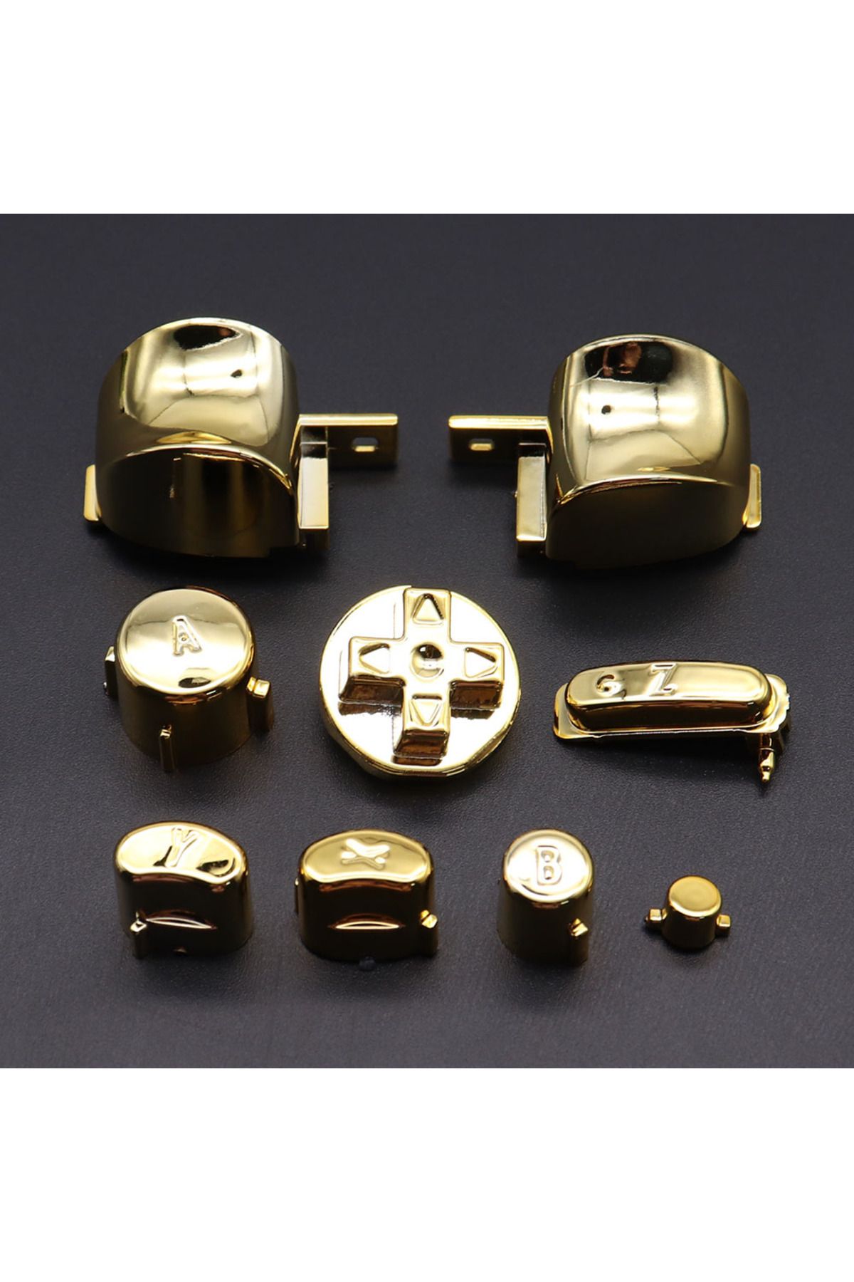Choice-Full Set Chrome Buttons For Gamecube NGC Controller ABXY Z D-Pad L R Trigger Button Mod Kit 4