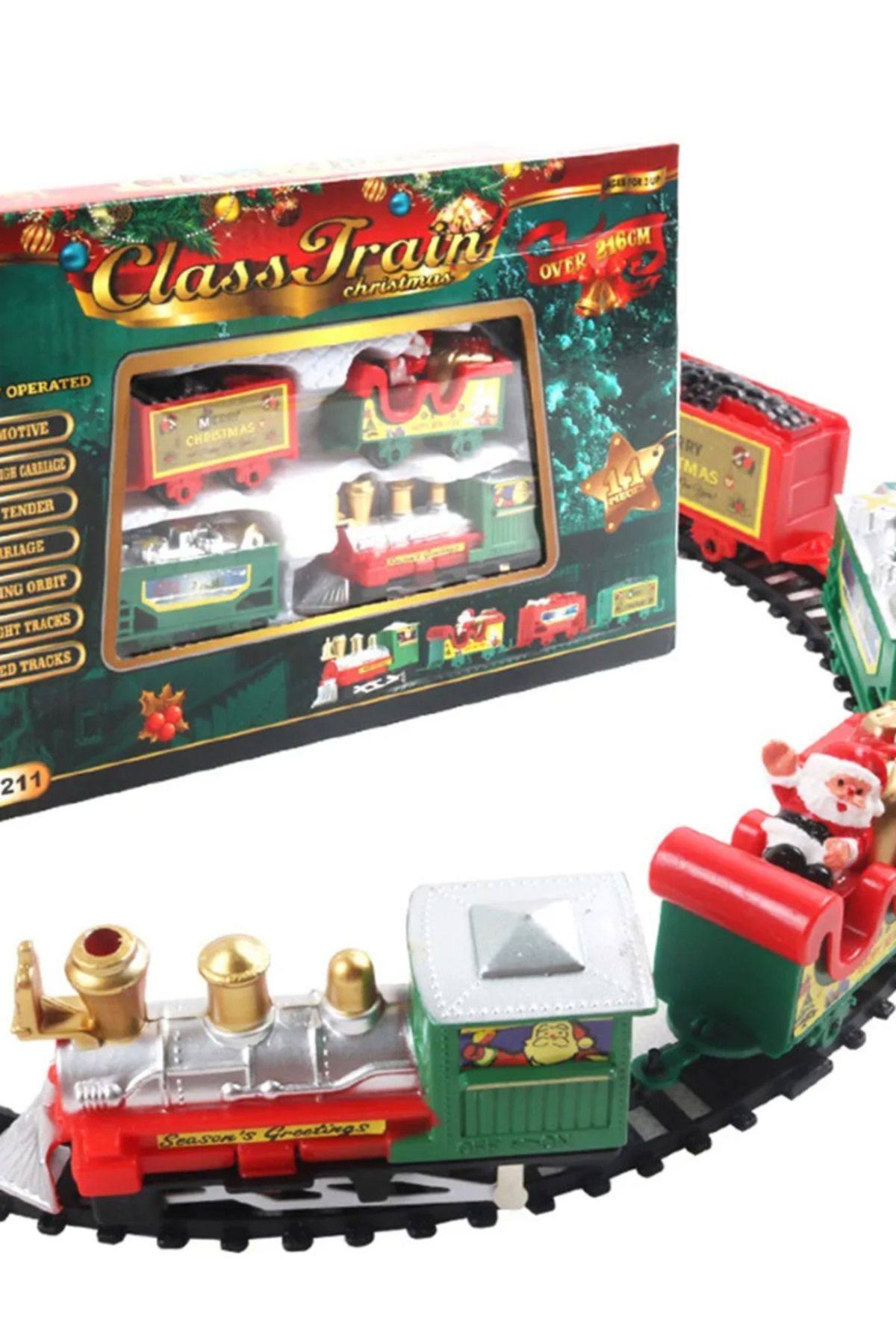 Choice-Christmas Realistic Electric Train Set,Easy To Ass-emble & Safe For Kids Gift & Party Home Xmas T... 7