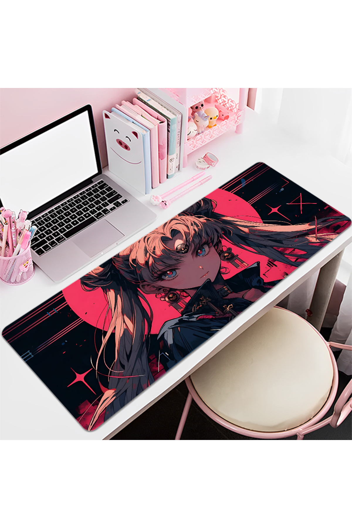 Choice-S-Sailor M-Moon  Mousepad 80x30cm XL Lockedge Office Computer Desk Mat Table Keyboard Big Mouse P... 4