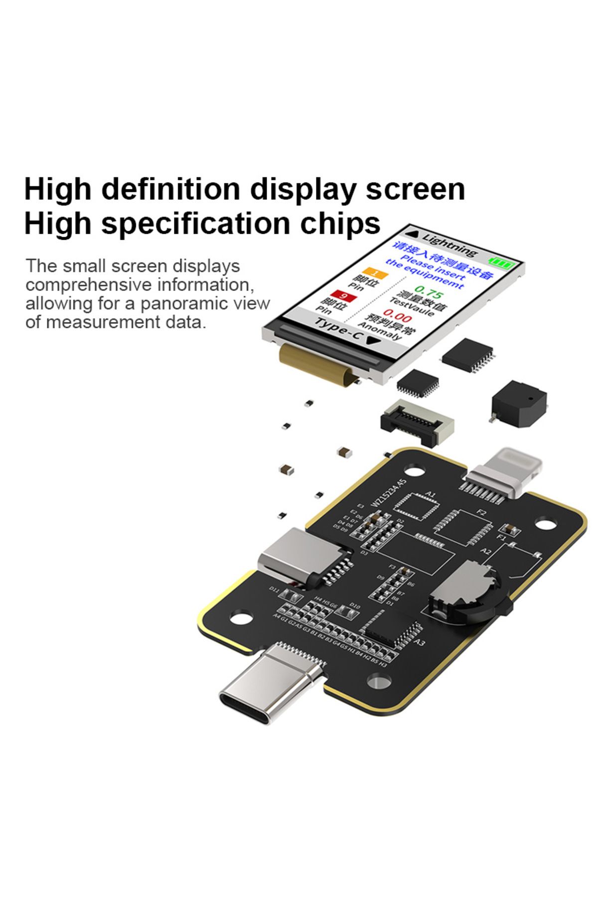 MECHANIC-T824 T824 SE Tail Insertion Tester High Precision Digital Display Type-C Lightning Phone... 5