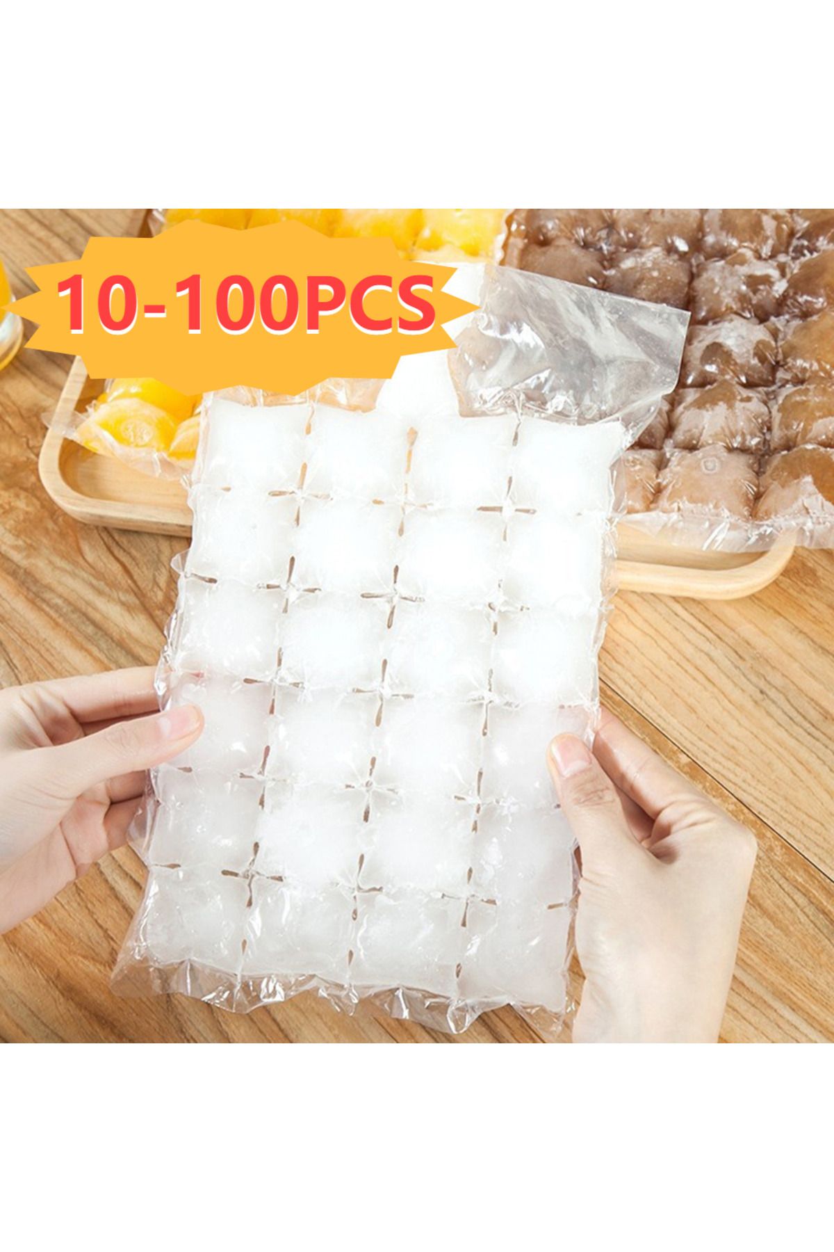 VAKIND-10-100PCS Disposable Ice-Making Bag Freezing Maker Ice Cube Bag Self-Seal DIY Drinking Ice Cube T... 2