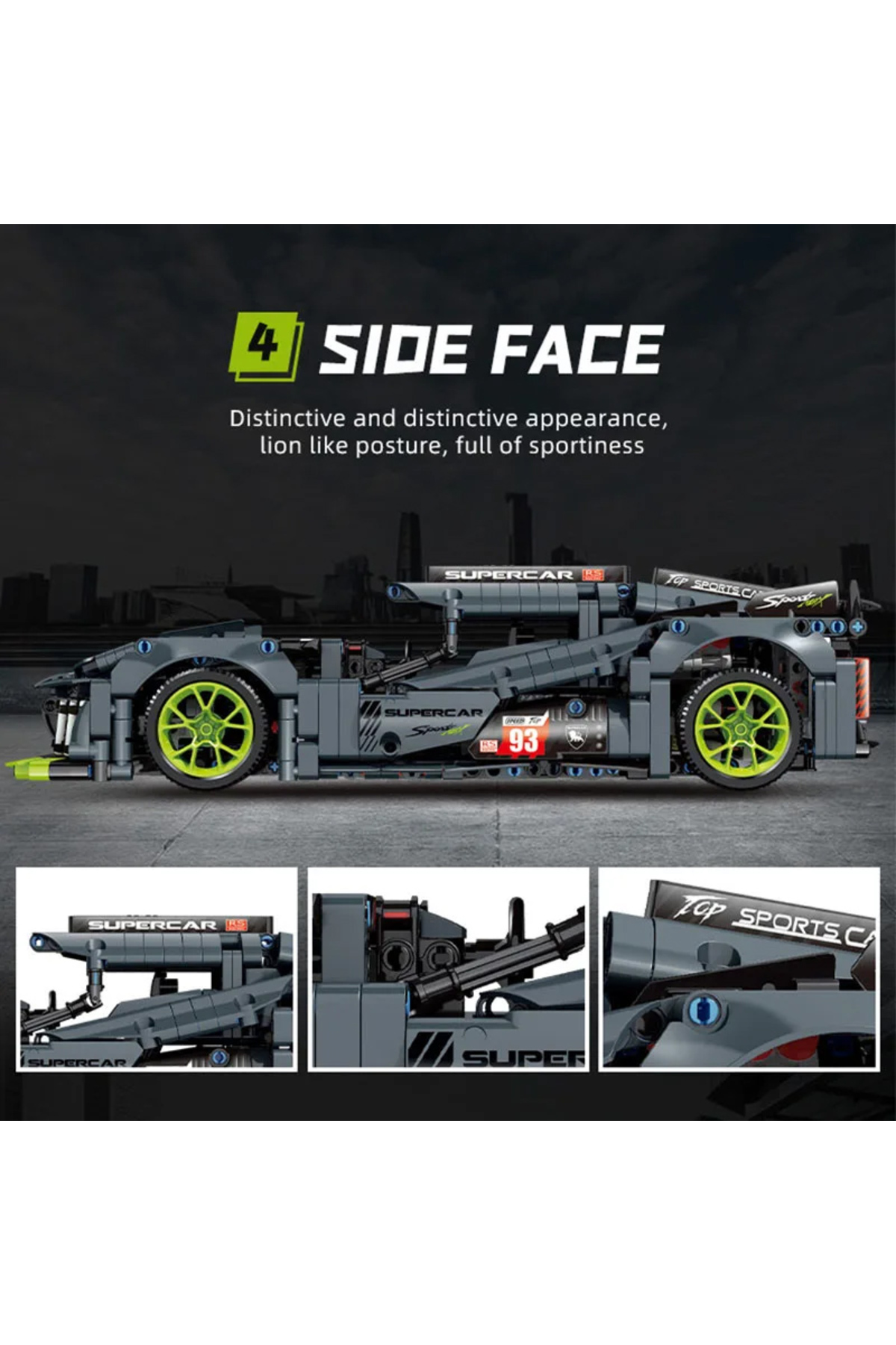 ۱۲۸۰ قطعه فنی، مقیاس ۱:۱۴، پژو، ۹×۸ سرعت، بلوک‌های ساختمانی خودرو، ۴۲۱۵۶، خودروی مسابقه‌ای، مونتاژ، قطعات…