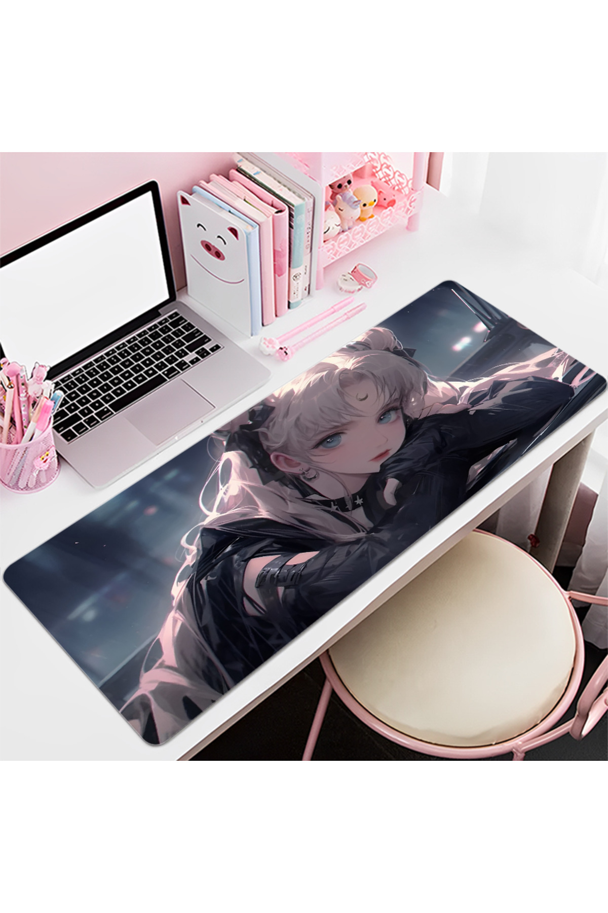 Choice-S-Sailor M-Moon  Mousepad 80x30cm XL Lockedge Office Computer Desk Mat Table Keyboard Big Mouse P... 7