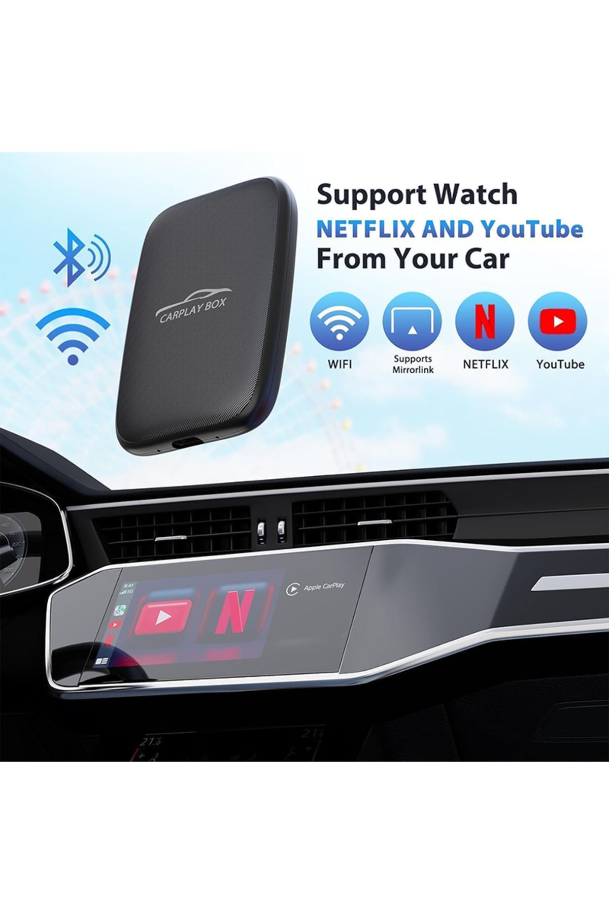 WDSZKMYF-2024 Carplay Ai Box 4 in 1 Wireless Android Auto Smart TV Box Car Android Intelligent System For ... 4