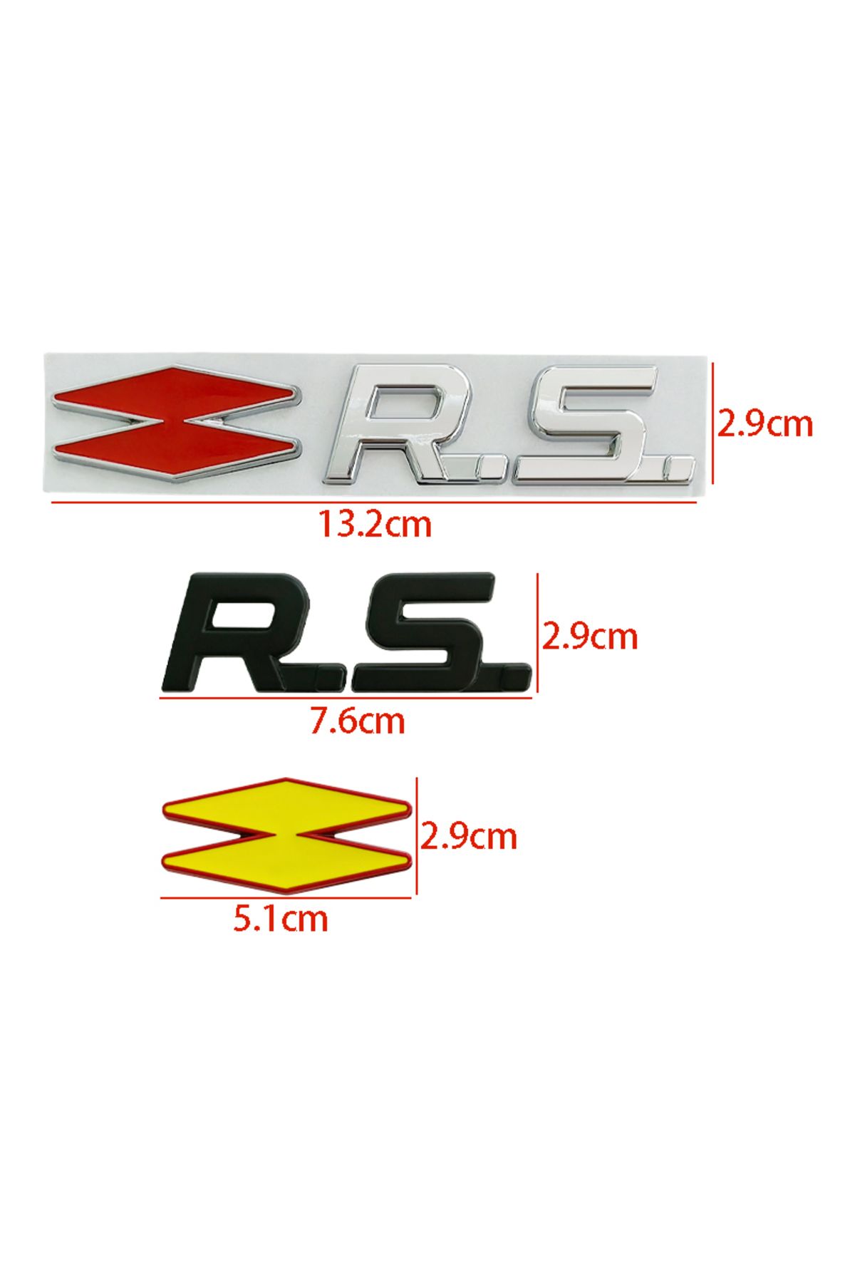 Choice-3d Metal RS Logo Letters Car Emblem Badge For Sport Megane 3 MK4 Arkana Sandero Laguna Clio 4 5 R... 4