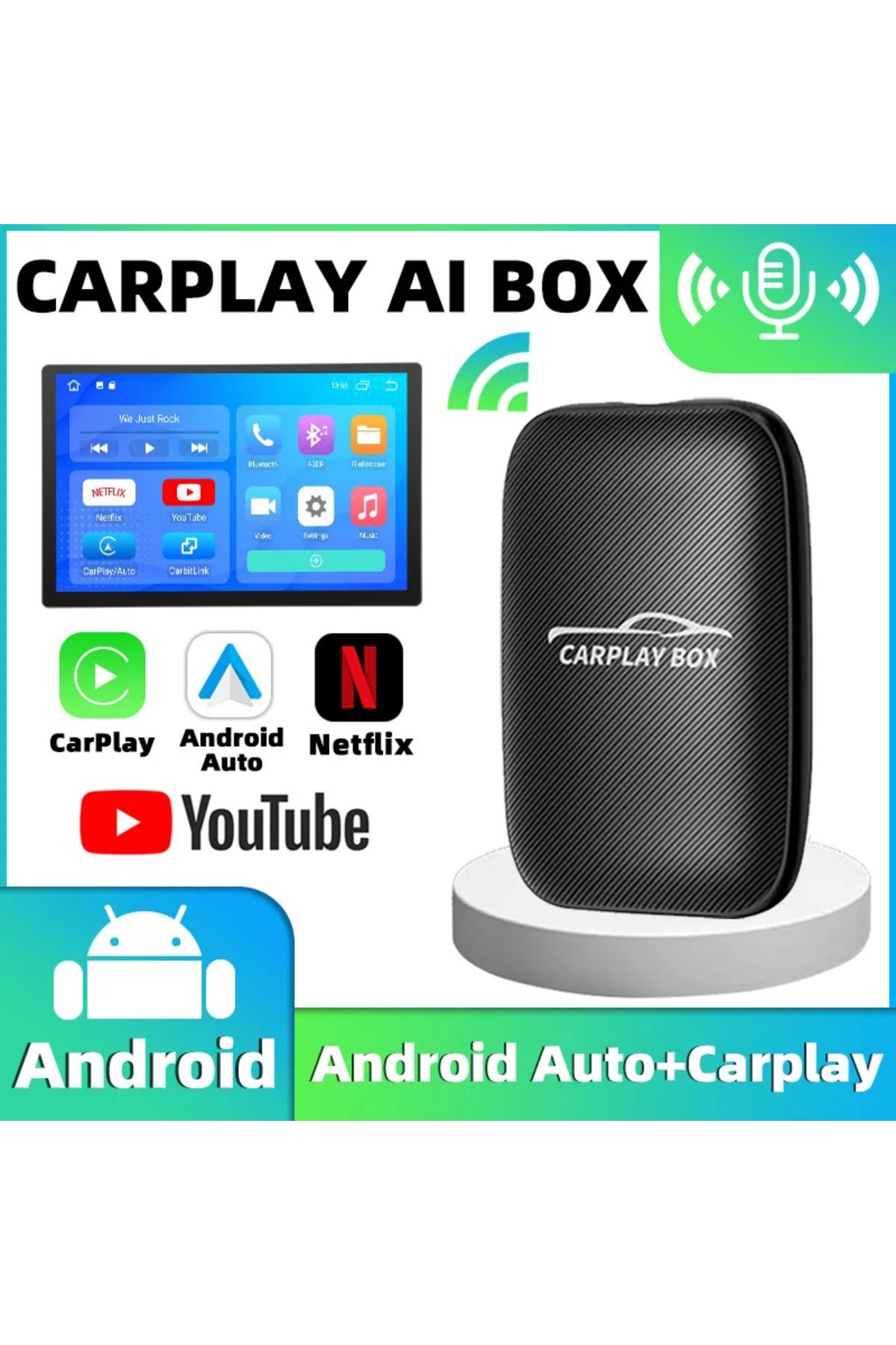 WDSZKMYF-2024 Carplay Ai Box 4 in 1 Wireless Android Auto Smart TV Box Car Android Intelligent System For ... 2