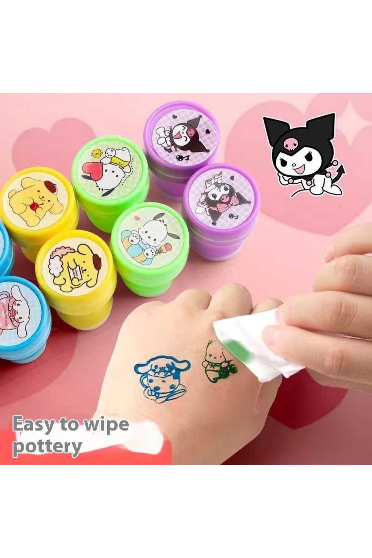 Choice-Sanrio Samps For Kids Cartoon Kawaii Cinnamoroll Kuromi Self-Ink Teacher Stamps Party Favor Child... 7