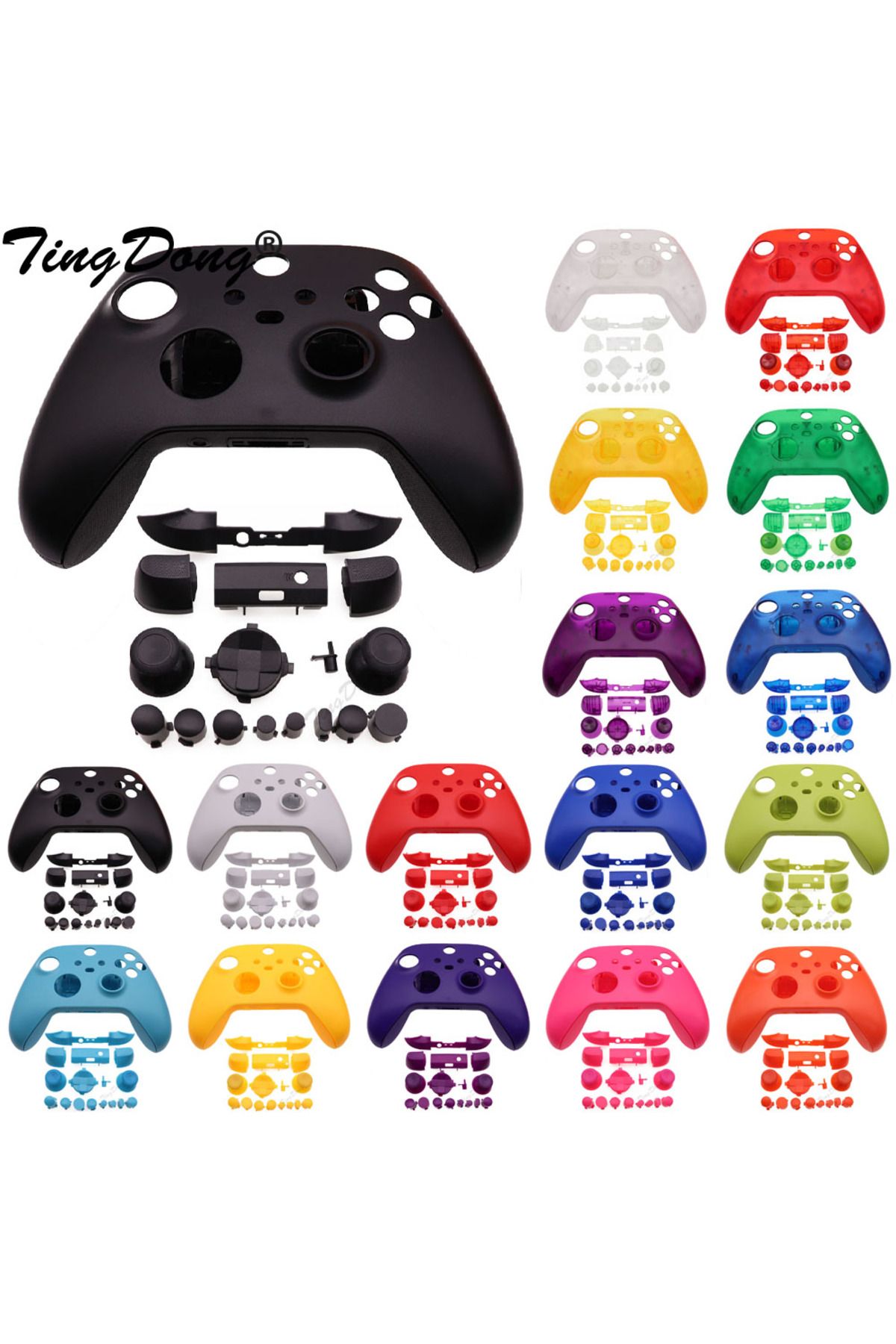 Choice-for Xbox Series x/s Mod Kit DIY Repair Sets Game Controller Full Housing Case Shell Buttons plast... 2