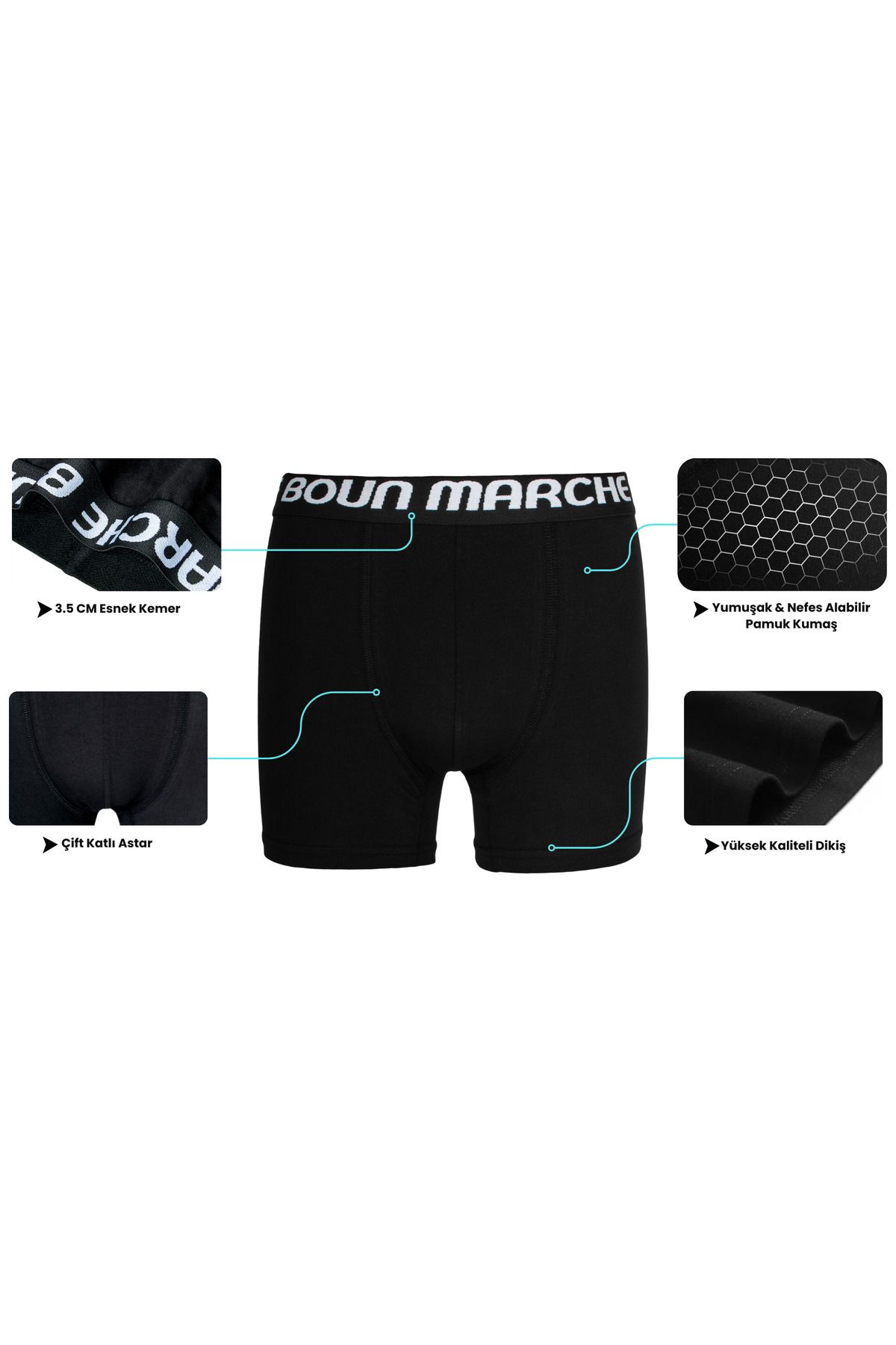 BOUN MARCHE-Premium Lycra 6-Piece Men's Boxer Box - Alexander Bm-Cls 4