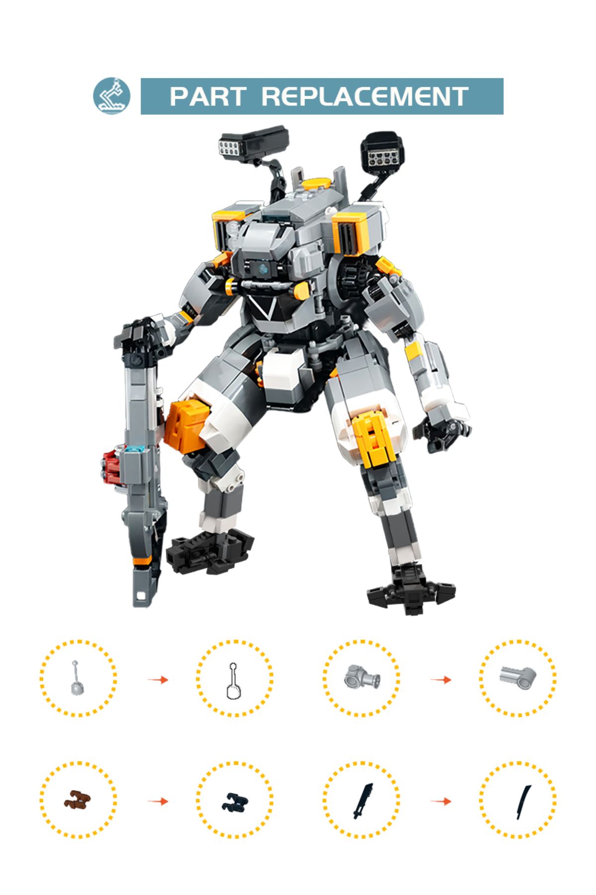 BuildMoc-Titanfall Vanguard-Class FS-1041 Robot Building Blocks Set Titan Mecha Game Bricks Toys ... 7
