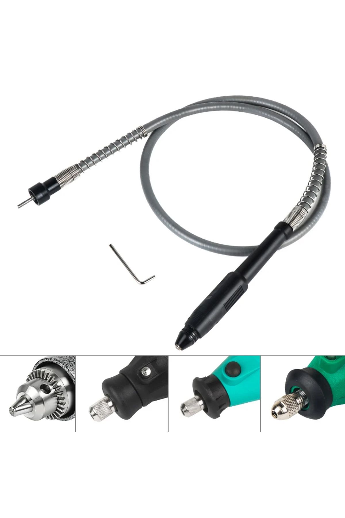 Choice-Soft Flex Shaft Grinder Flexible Shaft with 0.3-3.2mm Drill Chuck Handle For Dremel Rotary Tool E... 7