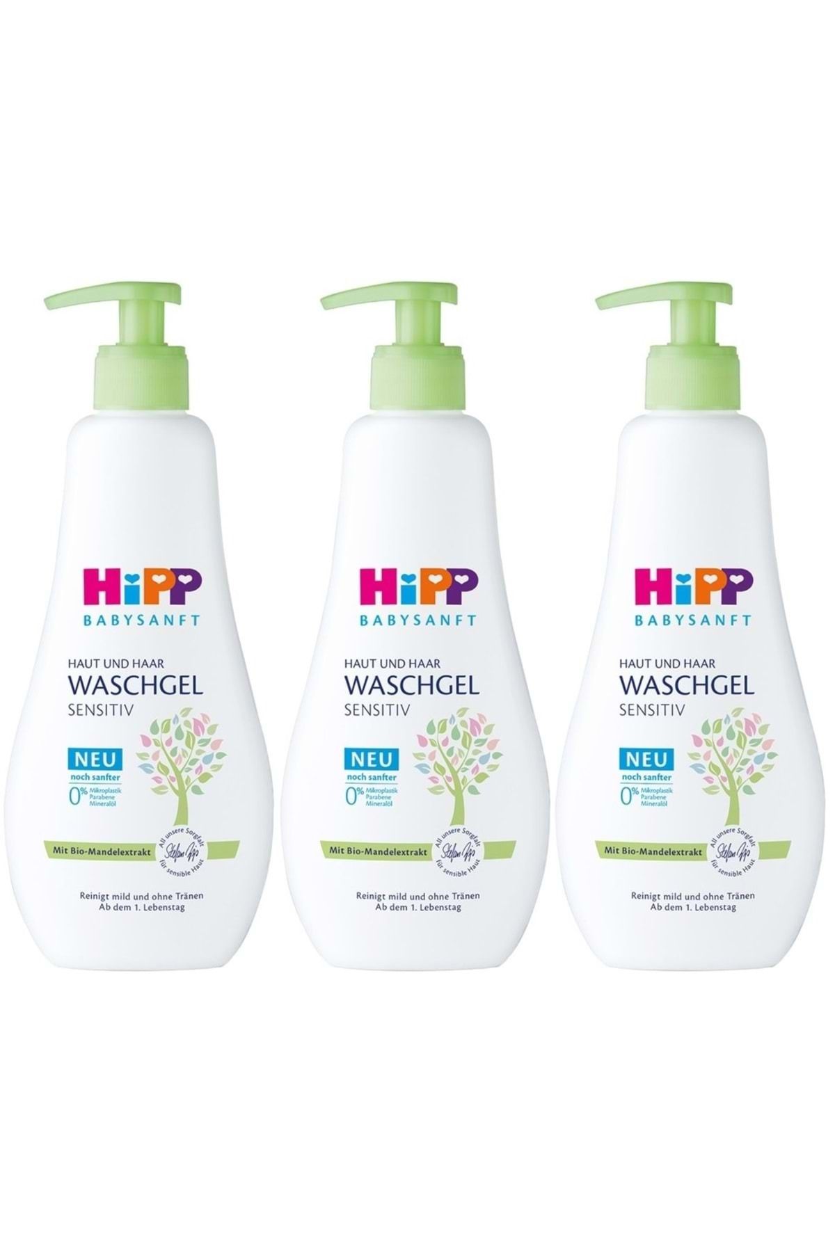 Hipp Babysanft Bebek Saç ve Vücut Banyo Jeli/Waschgel Sensıtıv 400ML (3 Lü Set)