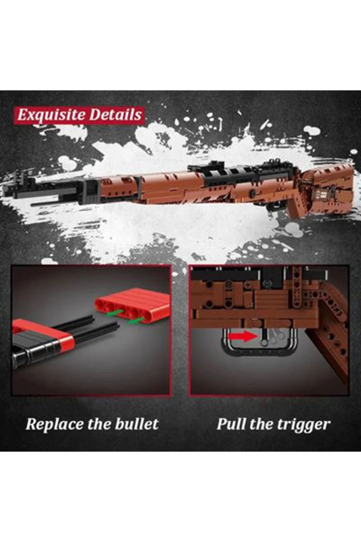 Choice-Mould King Mauser Kar98K Building Block Model WW2 Weapons Series Heavy Sniper Rifle Assemble Bric... 6