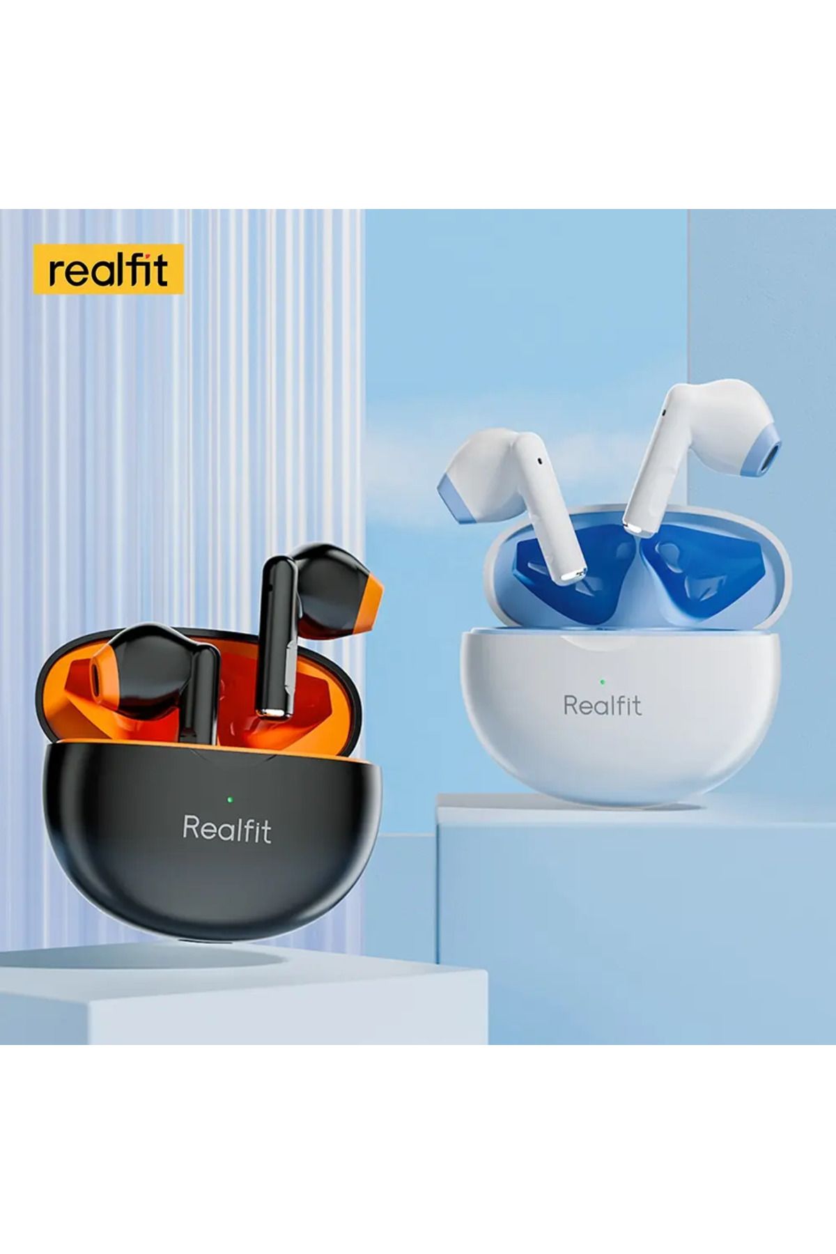 Realfit-سماعات RealFit-F2 اللاسلكية، سماعات بلوتوث، جودة HiFi ممتازة، TWS 8