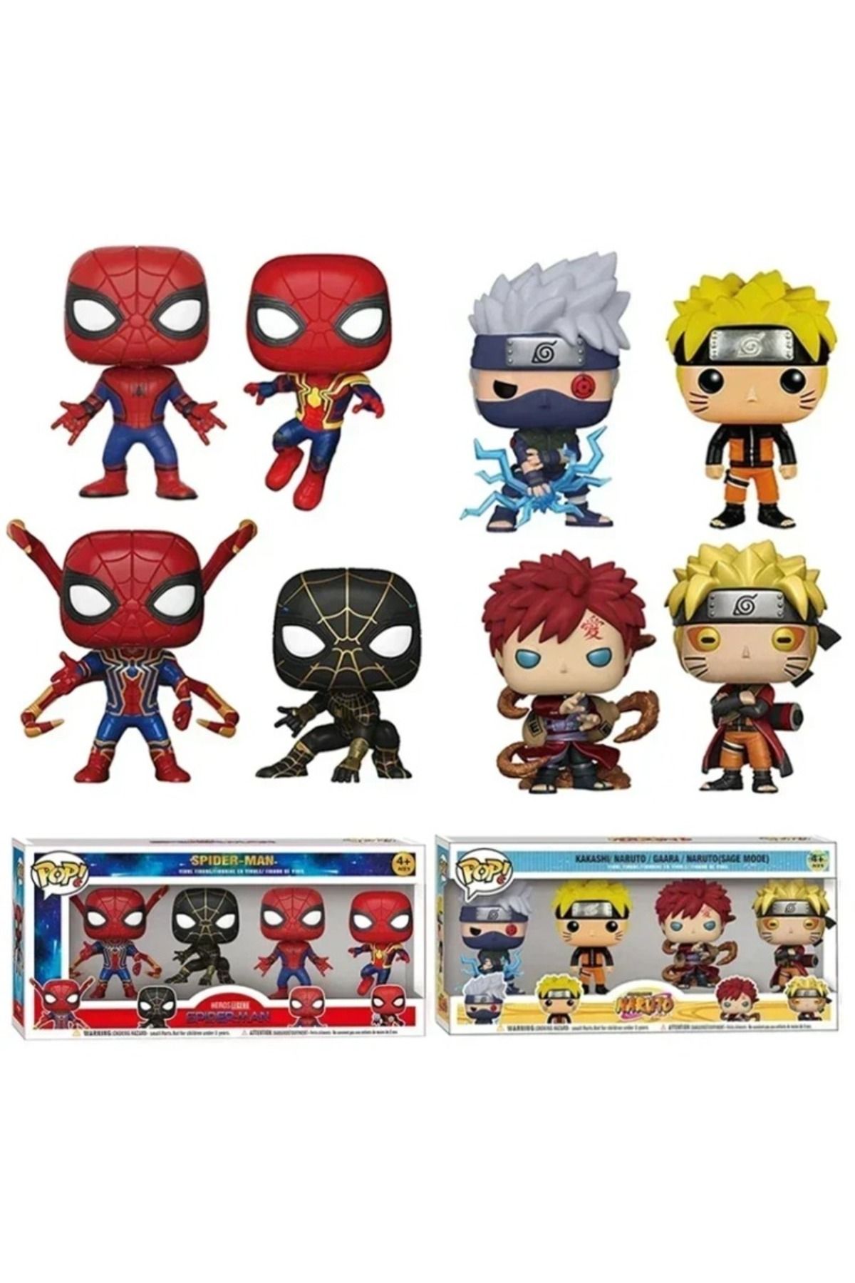 Choice-4PCS/Set NARUTO Spider-Man Action Figures Heroes Peter Parker Kakashi Uzumaki Collectible Model T... 8