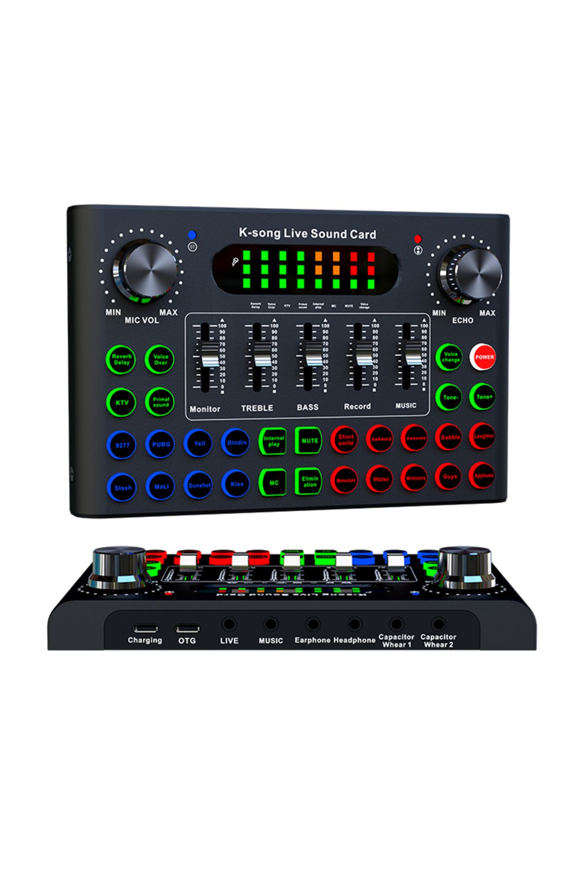 722 SEVEN HUNDRED AND TWENTY-TWO-F007C Professional Convenient Compact Desktop Singing Sound Card Mixer English Version For Record... 3