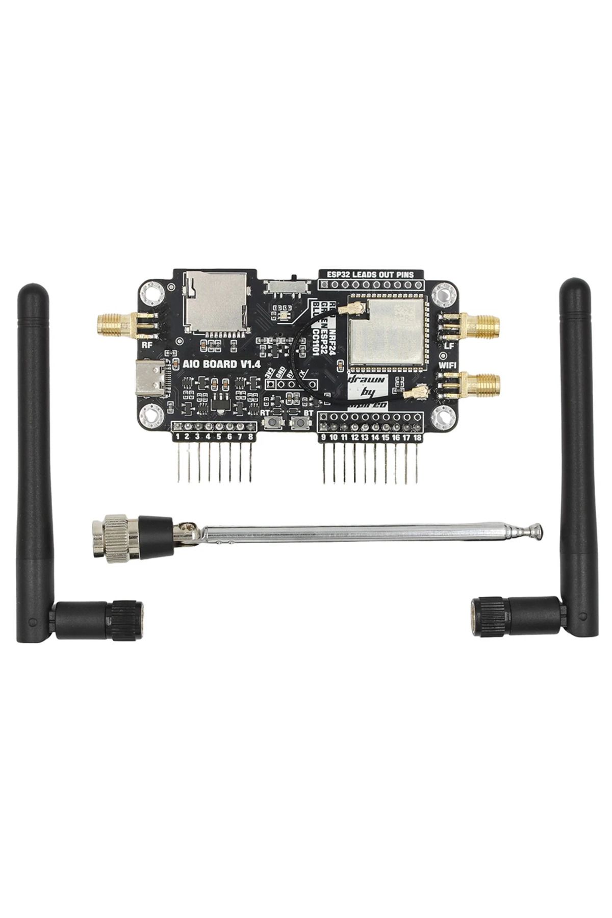 VKTECH-For Flipper Zero Multiboard 3 in 1 Expansion Board 2.4G Module Expansion WiFi NRF24 + ESP32 Expan... 6