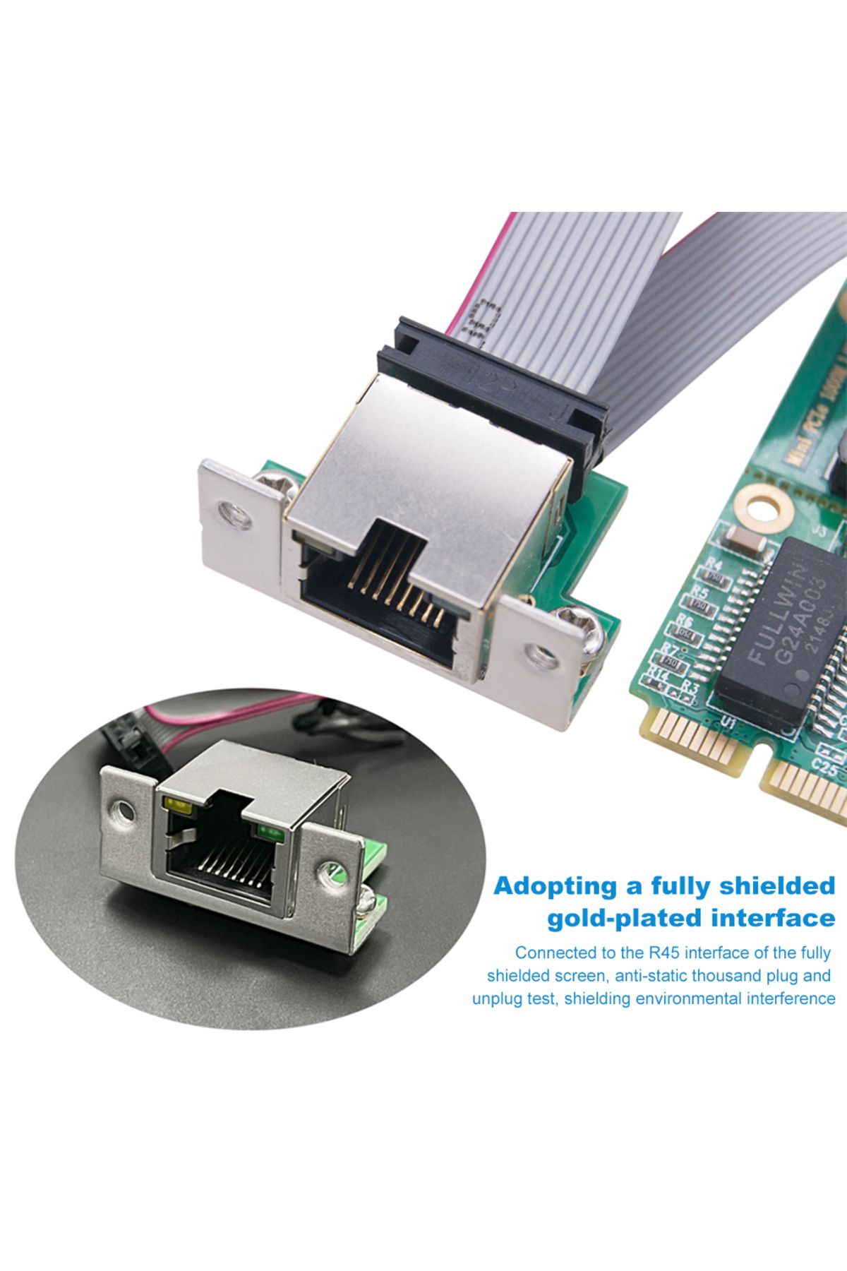 ALLOYSEED-Mini PCI-E Network Card RTL8111H Mini PCIe Network Adapter RJ45 Port Mini PCI Express Gigabit Eth... 5