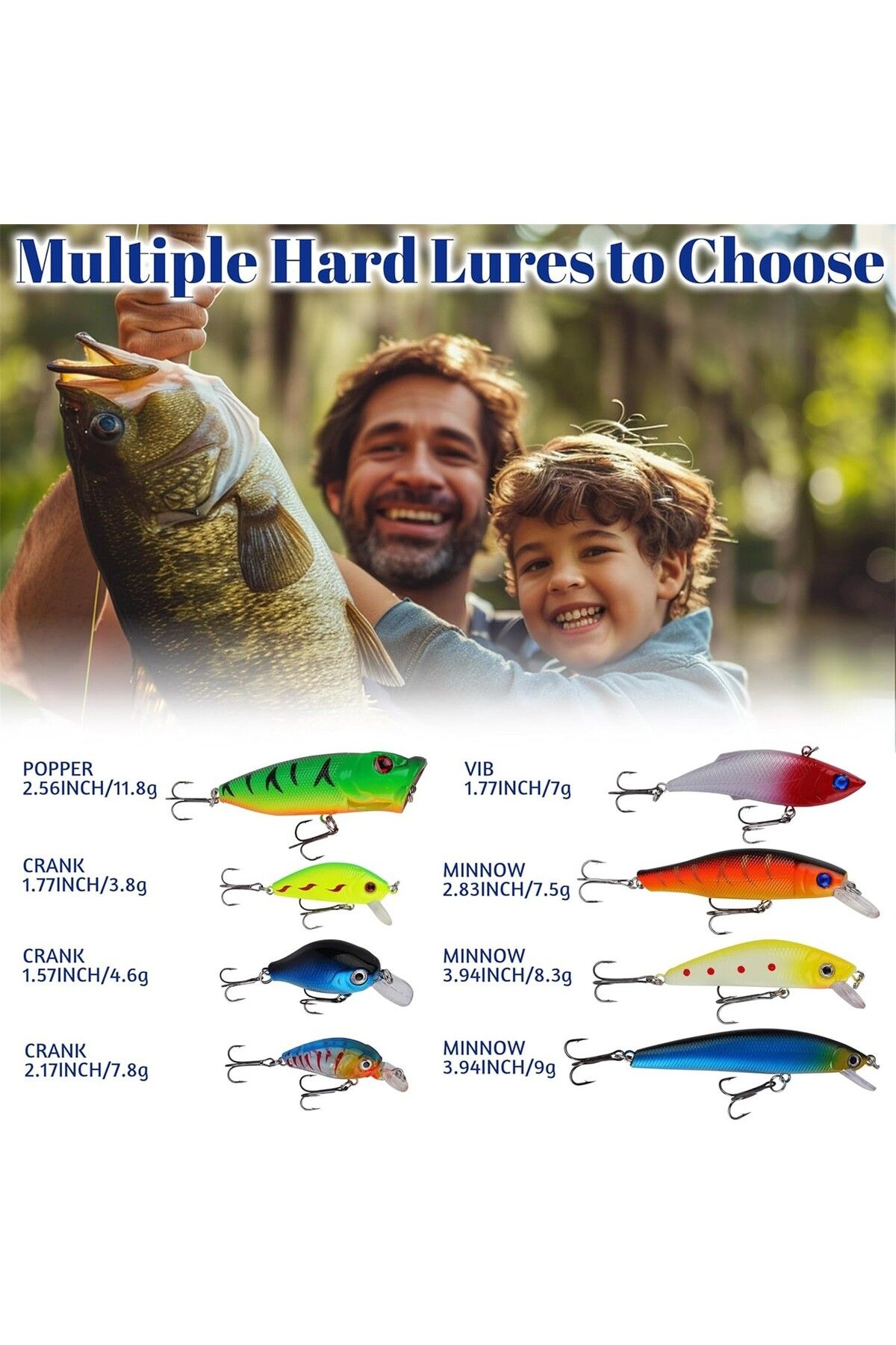 Choice-24pc Fishing bait blind box-24 Days Christmas Countdown Fish Tackle Set Xmas Surprise Fish Gift f... 5