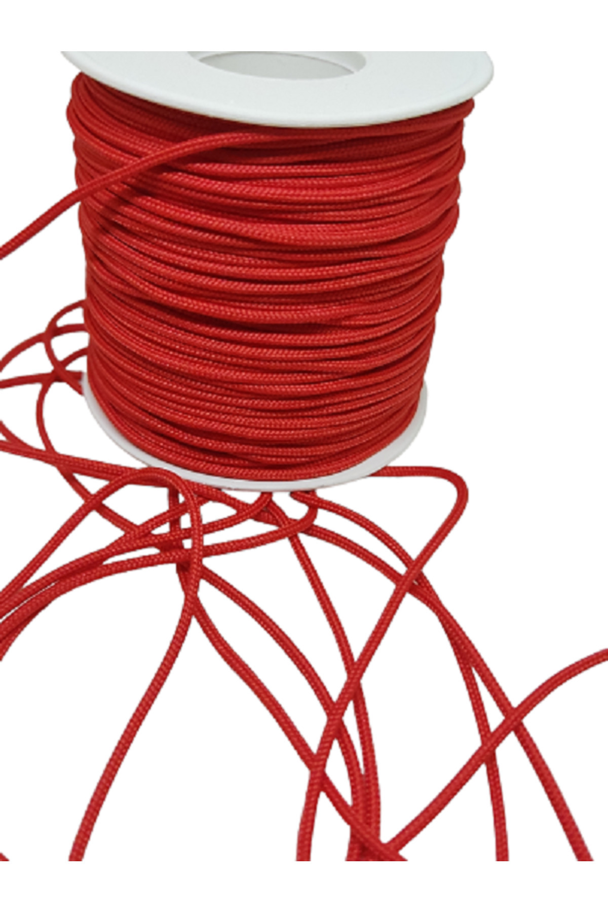 Firebird Takı Aksesuar Ve Kamp Malzemeleri-Red 1.5 mm Paracord Bracelet - 45 Meter String 1