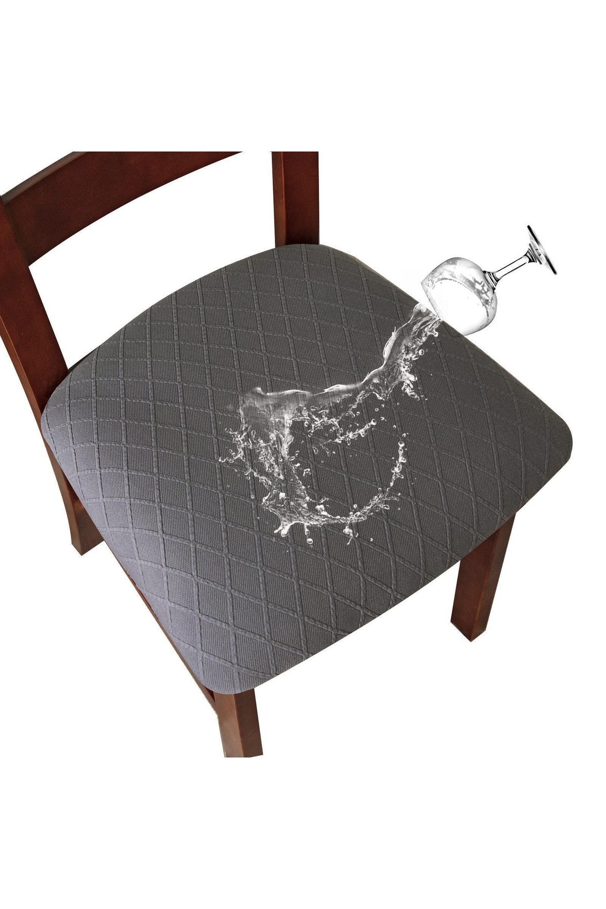 Choice-WaterProof Chair Seat Cover Dining Room Chair Covers Removable Washable Elastic Cushion Covers fo... 6