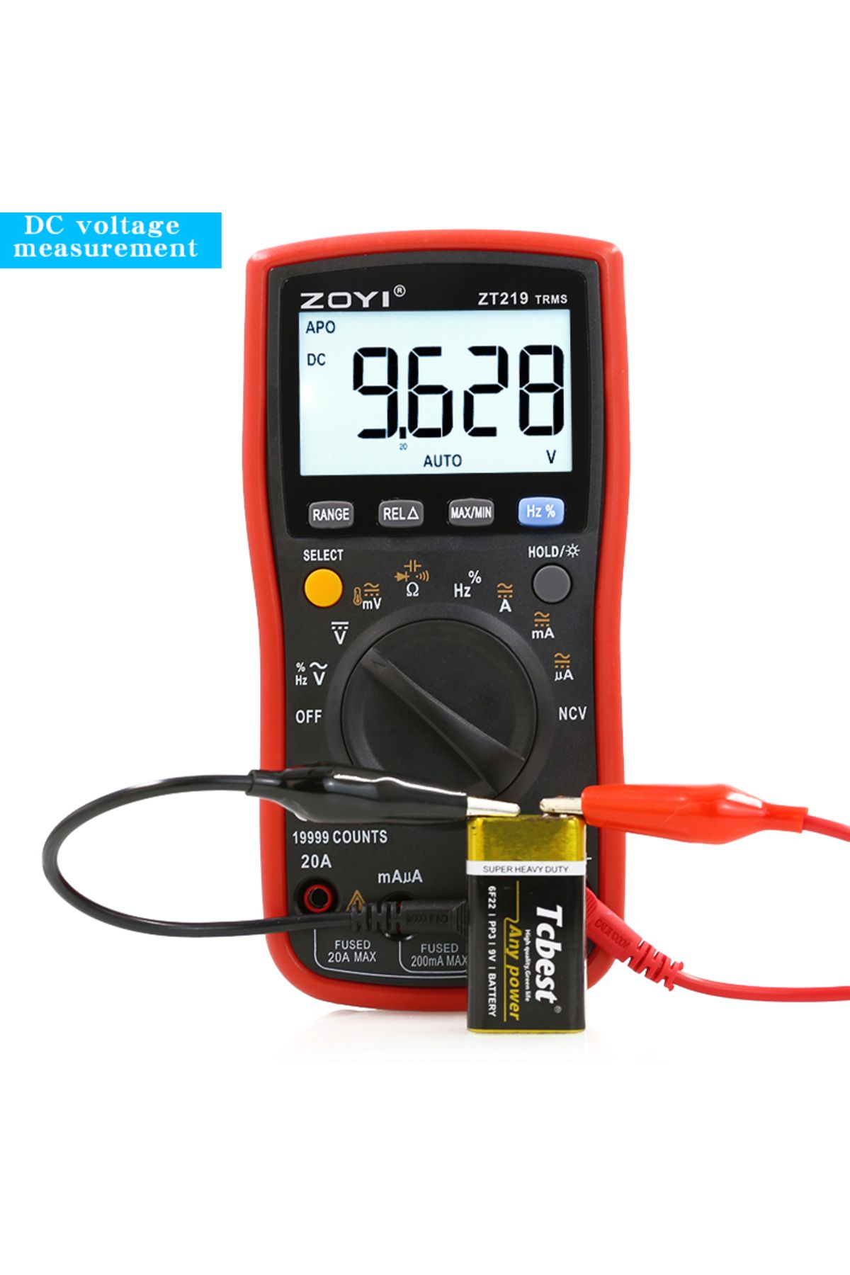 ZOYI-Auto-Range Multimeter ZT219 High-Precision 4.5-Digit True RMS Digital Multimeter with Overlo... 5
