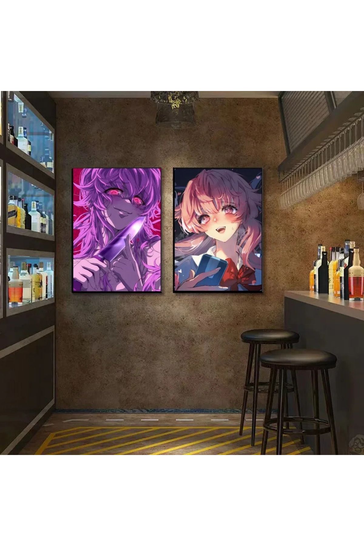 KAYOU-1pc Yuno Gasai Future Diary Anime Poster HD Posters Home Room Bar Cafe Decor Art Wall Painting Pi... 4