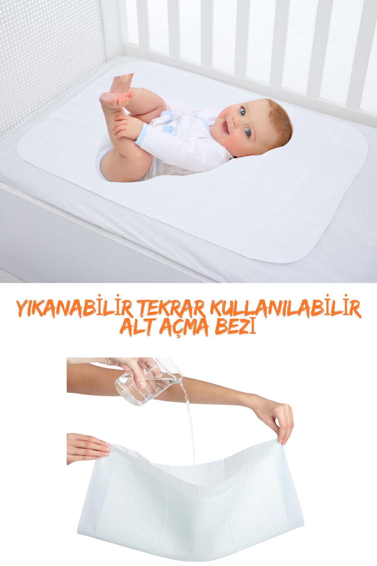 Genel Markalar Su Sıvı Çiş Geçirmez Bebek Alt Açma Bezi Yıkanabilir Leke Bırakmaz Alt Değiştirme Örtüsü 100*70 Cm