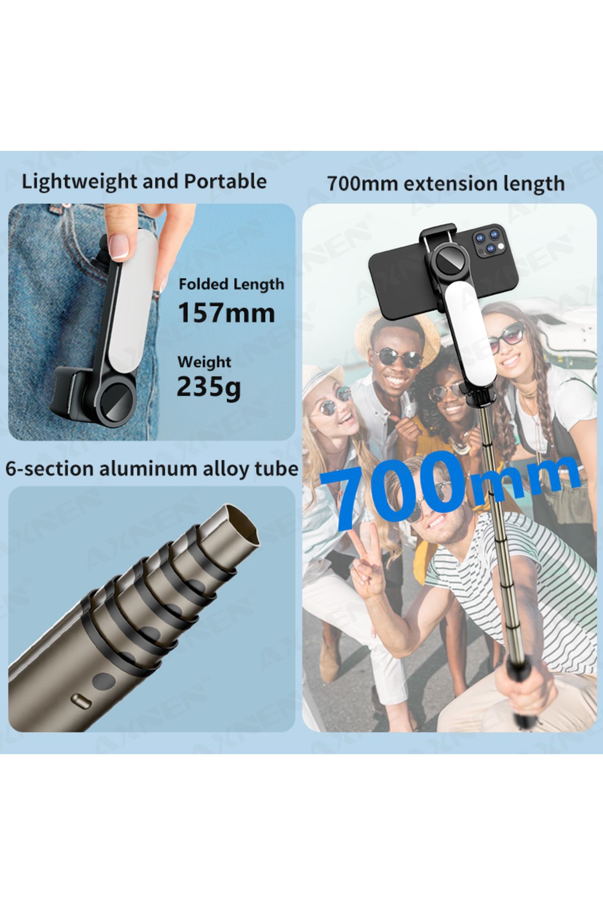 Choice-Gimbal Stabilizer for Smartphone, Portable Selfie Stick with Remote Control Tripod for iPhone And... 7