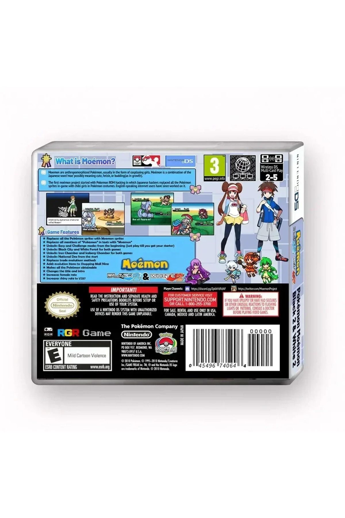 Choice-2023 NEW NDS Moemon Black 2 and White 2 Game Cartridge 32 Bit Video Game Console Card Pokemon She... 5
