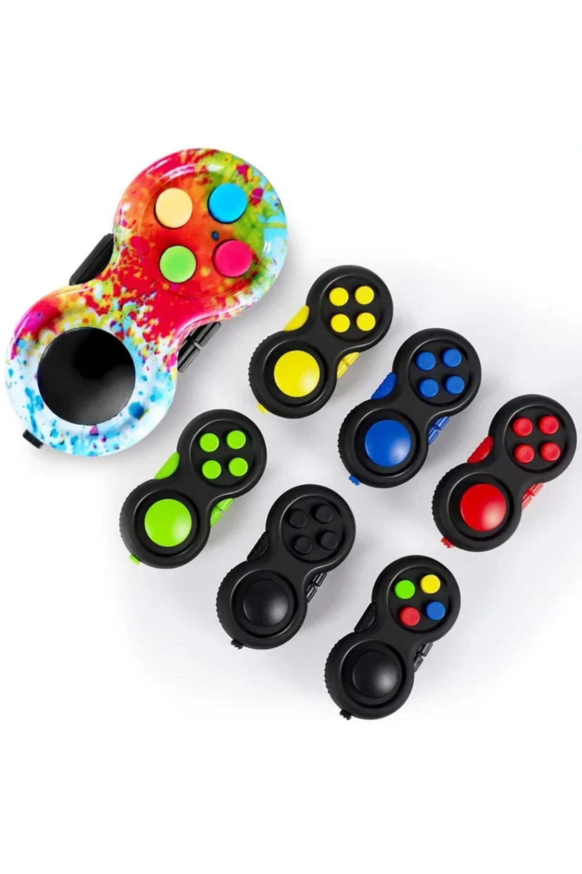 Choice-Fidget Pad Stress Reducing Toys Handheld Fidget Controller with 8 Functions Popping Squeeze Stres... 3