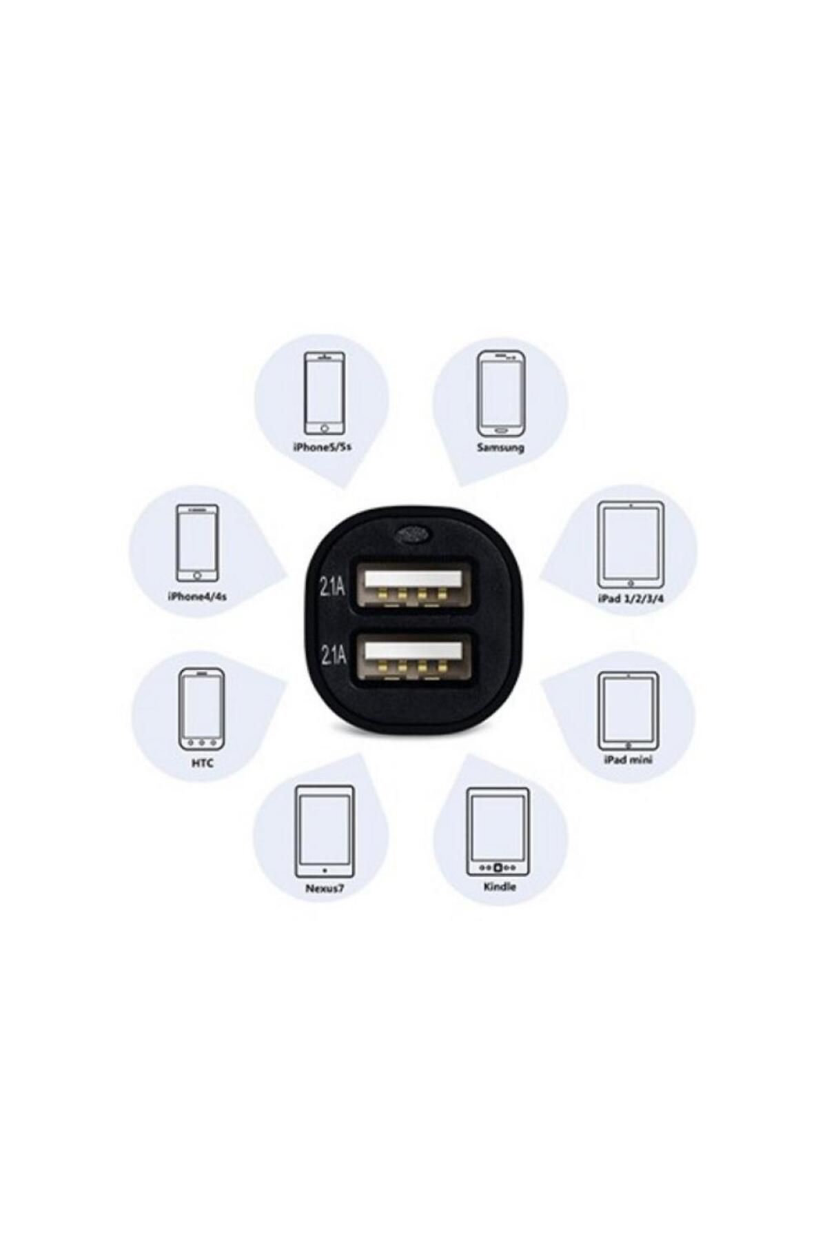estevia Çift Usb Girişli 2.1 Amp Araç Çakmak Soketi (8585) Yeni!!!