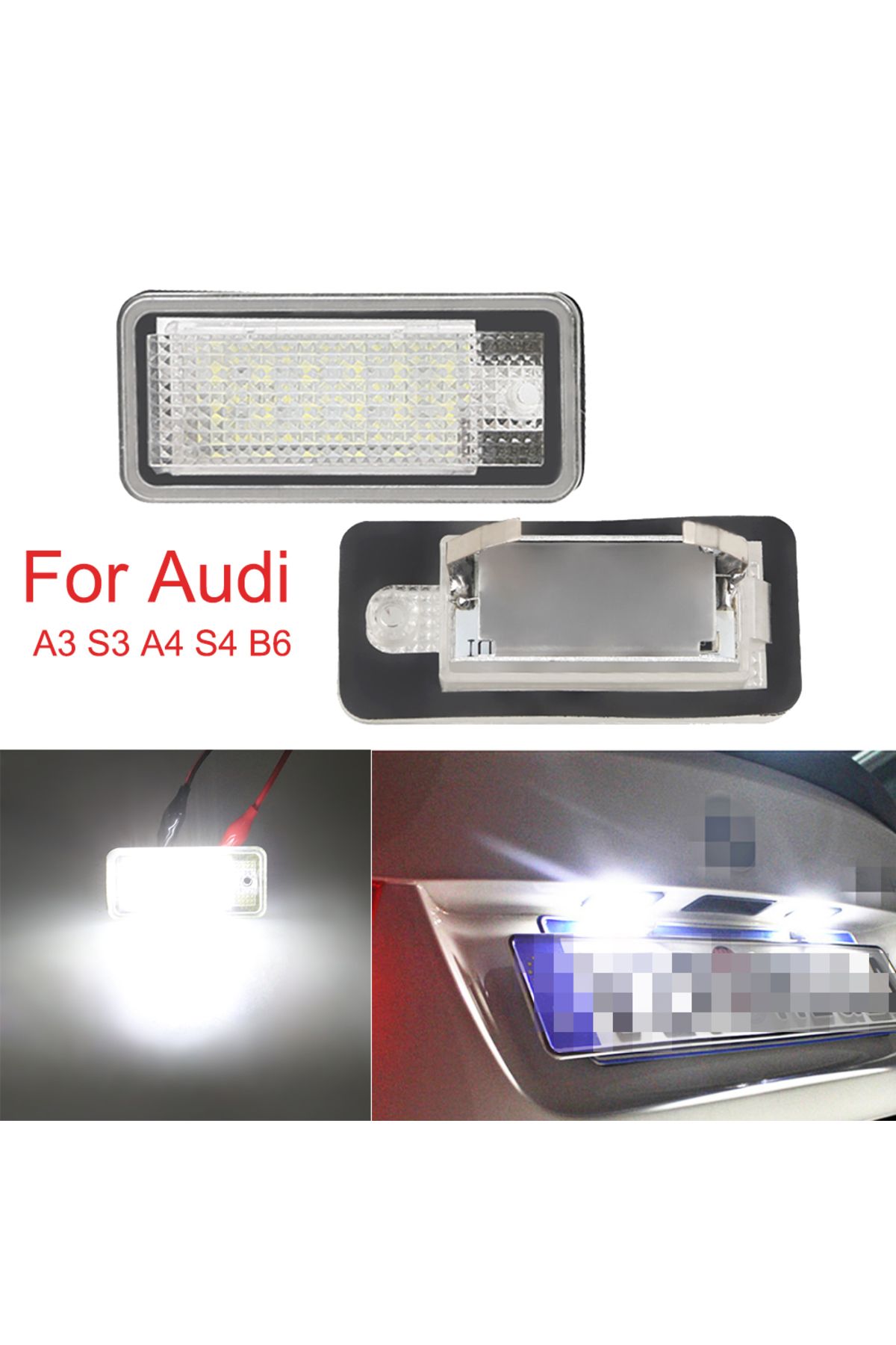 Choice-2 قطعة LED لوحة أرقام ضوء لأودي A3 A4 S4 RS4 B6 B7 A6 RS6 S6 C6 S5 Q7 A8 S8 أفانت Canbus خطأ... 1