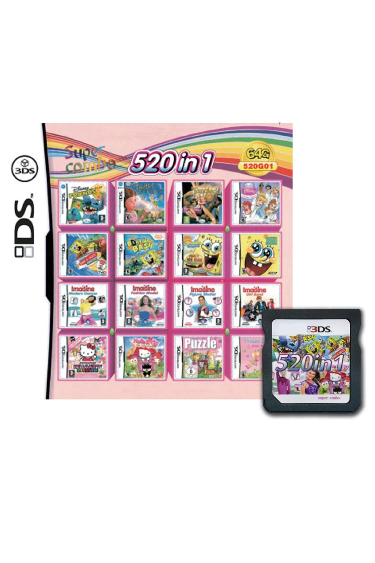 Choice-4300 in 1 Compilation DS NDS 3DS 3DS NDSL Game Cartridge Card Video Game Handheld Player (R4 card) 7