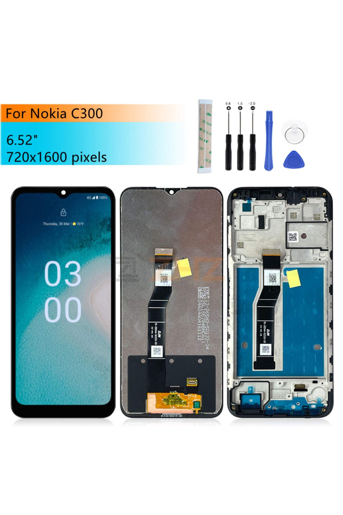Choice-For Nokia C300 LCD Display Touch Screen Digitizer Assembly For Nokia c300 Display With Frame Repl... 8