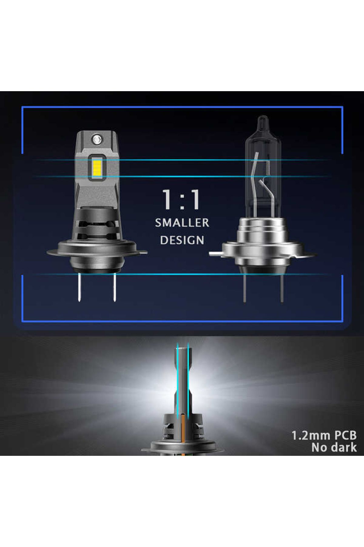 Choice-مجموعة مصابيح أمامية LED H7 H4 H11 LED I7s H1 9005 HB3 9006 HB4 LED لاسلكية 80 واط 20000 لومن 6000 كلفن CSP ... 5